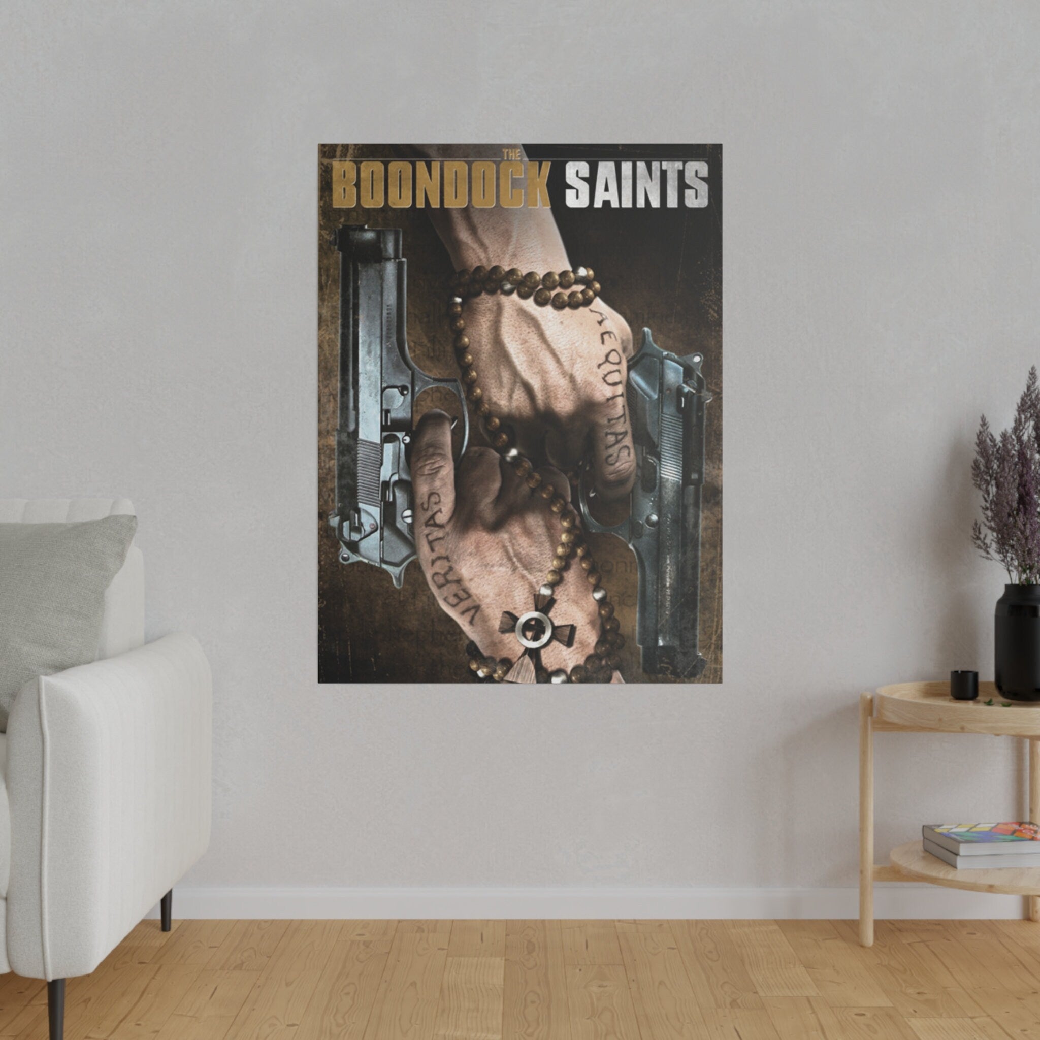 The Boondock Saints Two Guns Custom Canvas Wall Print