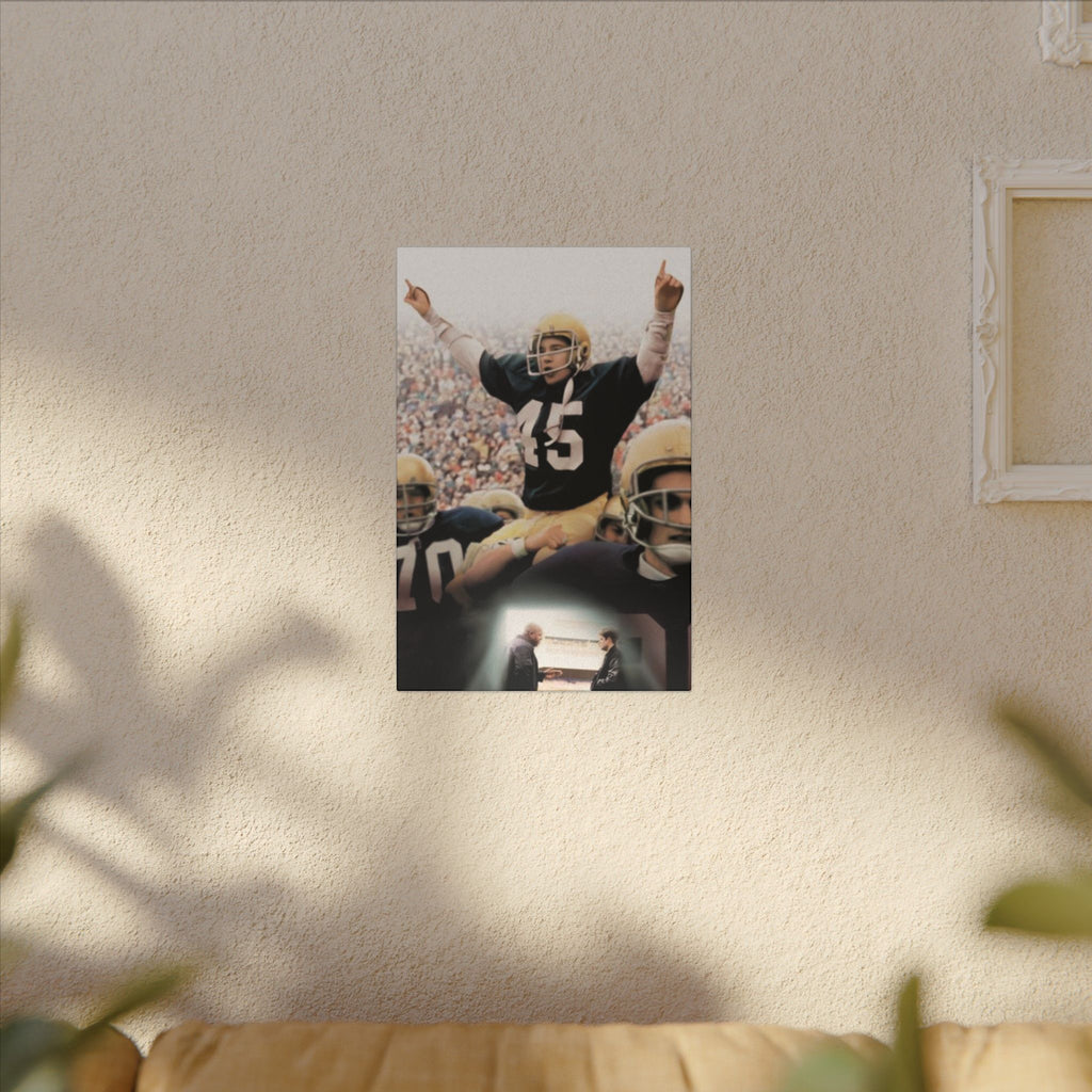 Rudy Iconic Sports Film Artwork Custom Canvas Wall Print