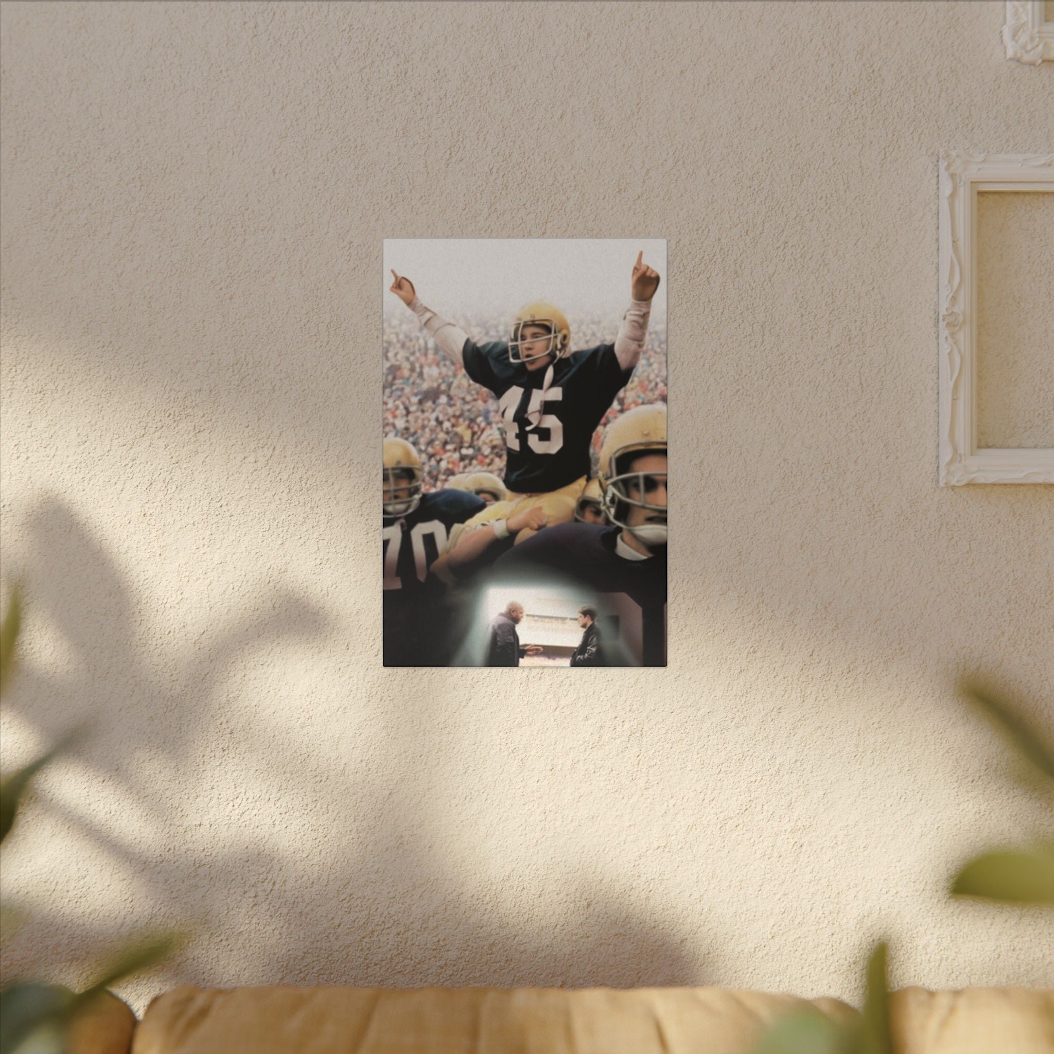 Rudy Iconic Sports Film Artwork Custom Canvas Wall Print