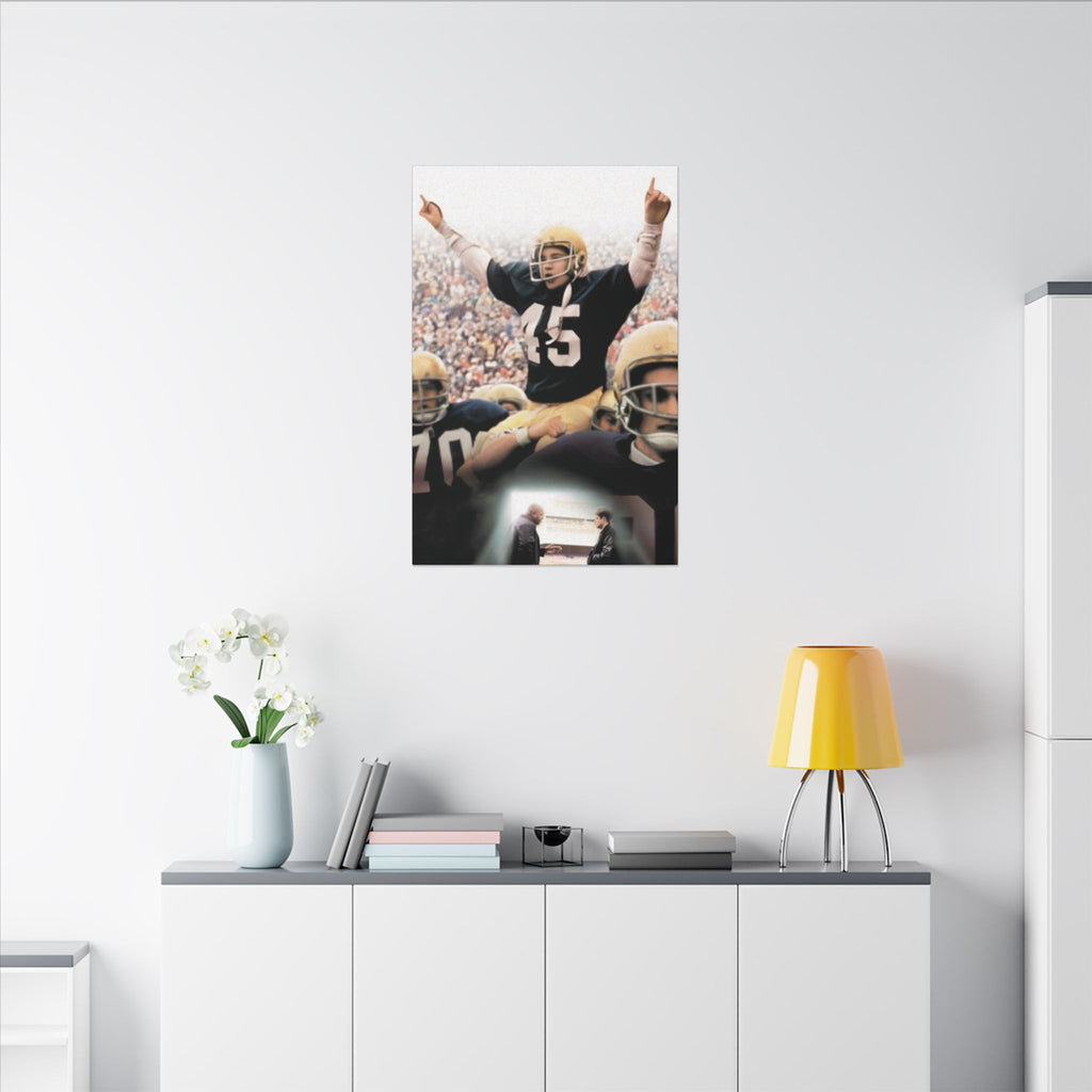 Rudy Iconic Sports Film Artwork Custom Canvas Wall Print
