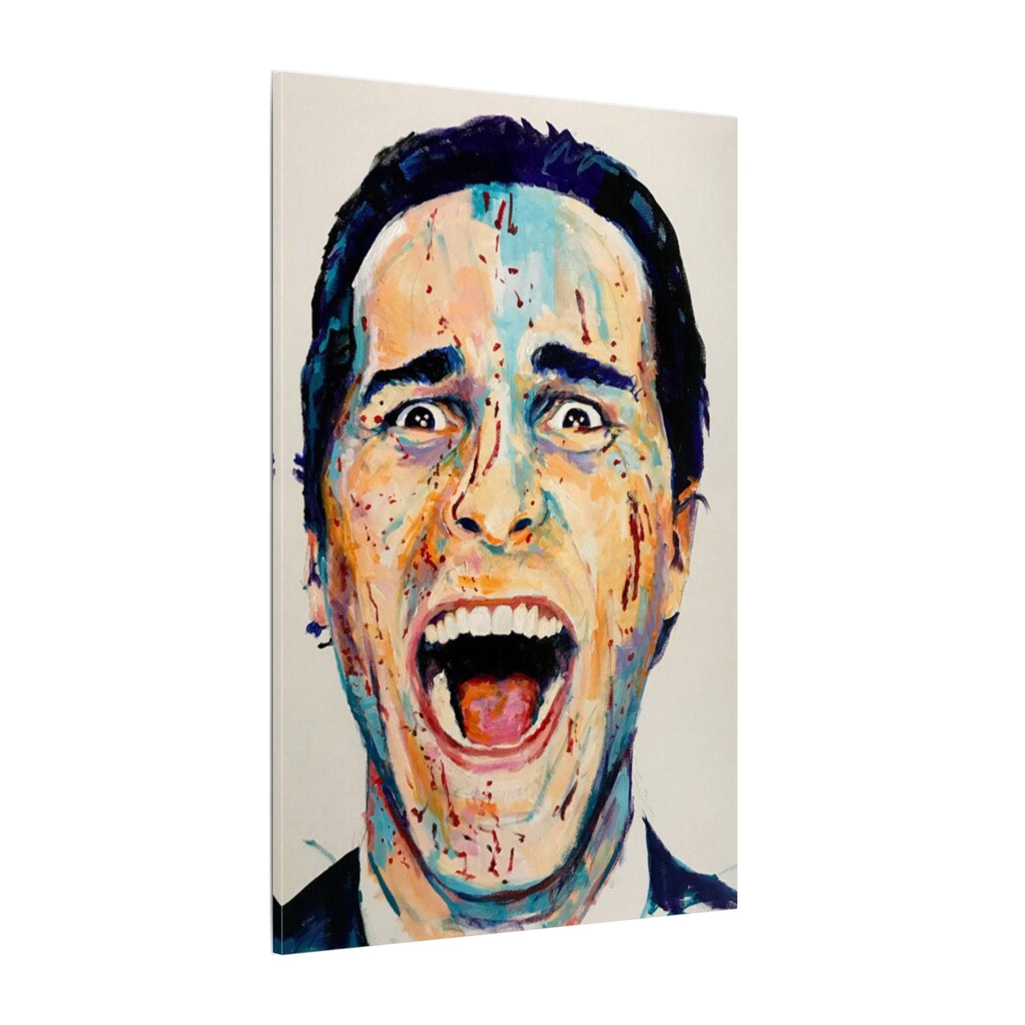 American Psycho Patrick Bateman Scream Custom Canvas Wall Print