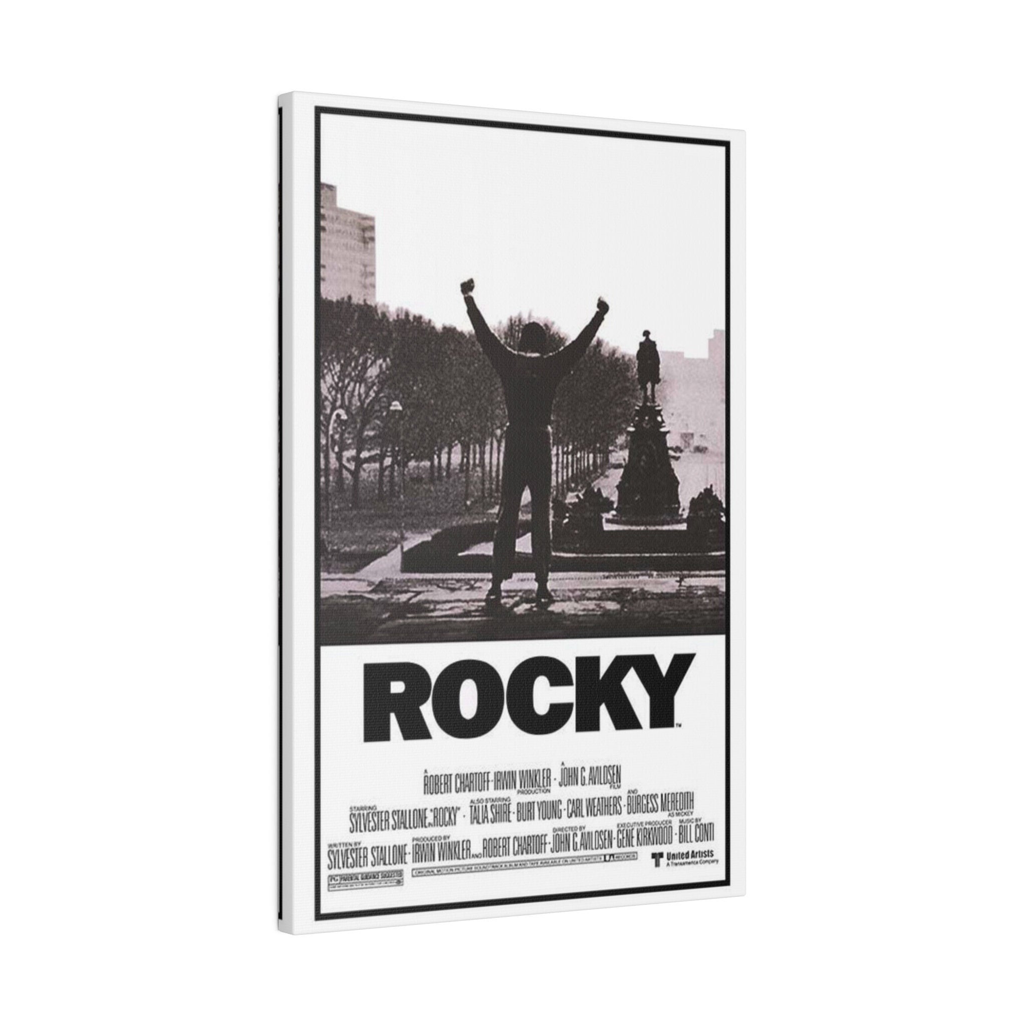 Rocky B/W Movie Poster Custom Canvas Wall Print