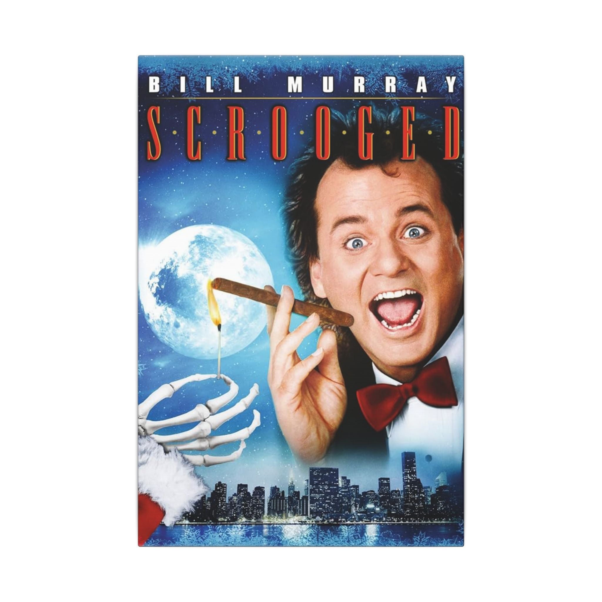 Scrooged 1988 Classic Movie Poster Custom Canvas Wall Print