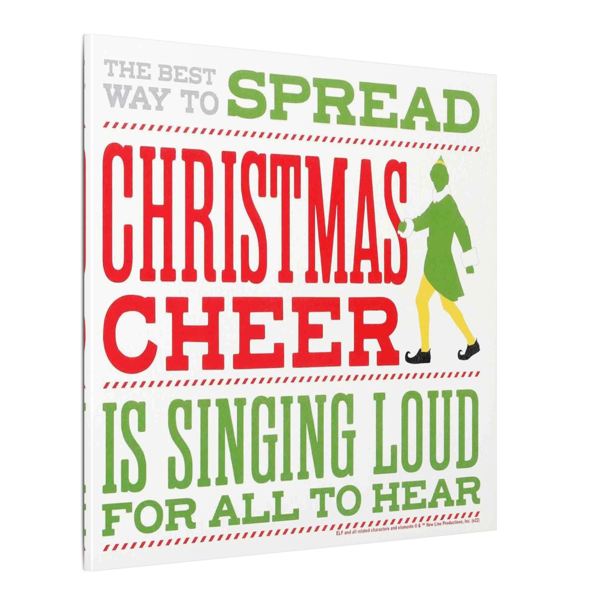 Elf Spread Christmas Cheer Custom Canvas Wall Print
