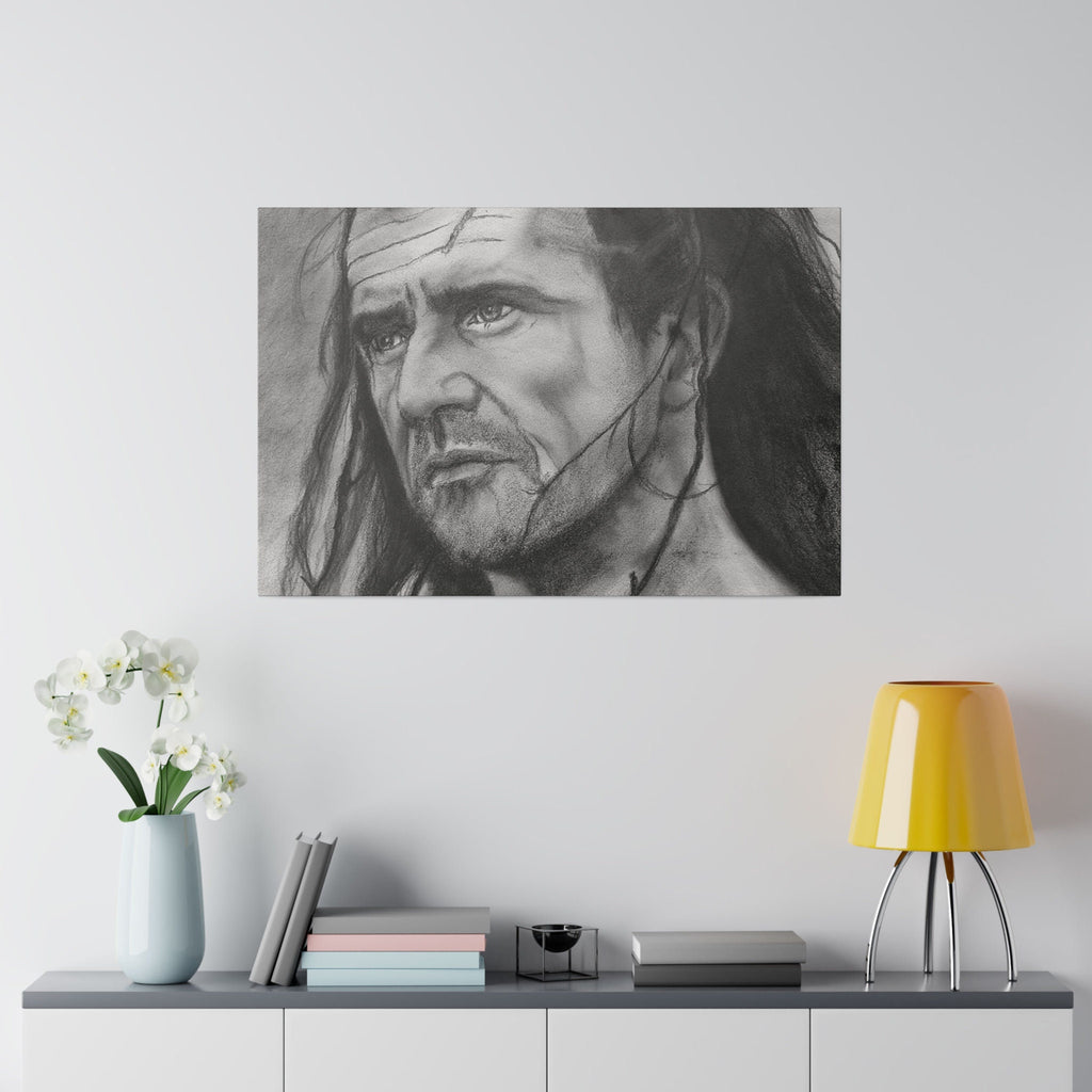 Braveheart William Wallace Sketch Custom Canvas Wall Print