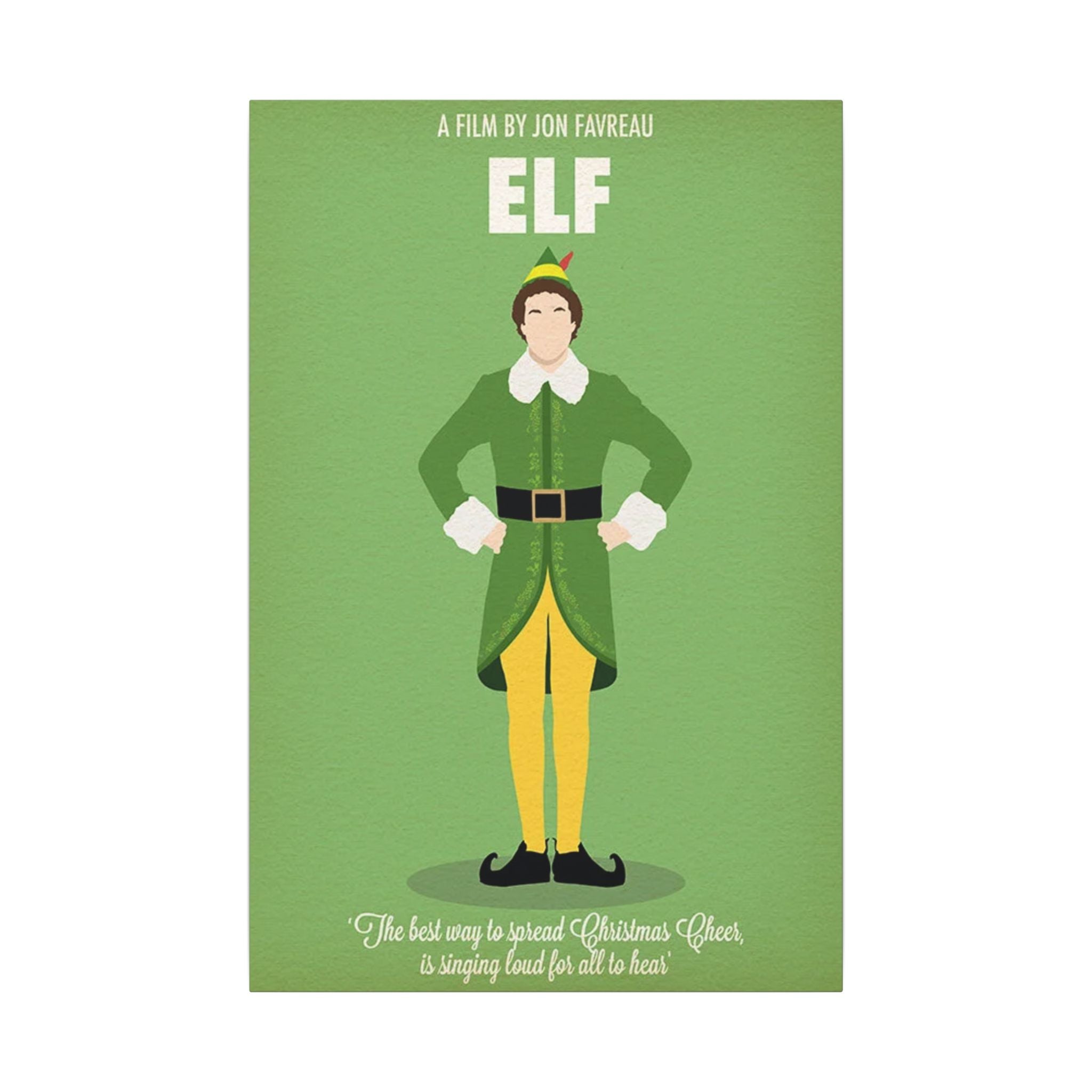 Elf Minimalist Buddy the Elf Custom Canvas Wall Print
