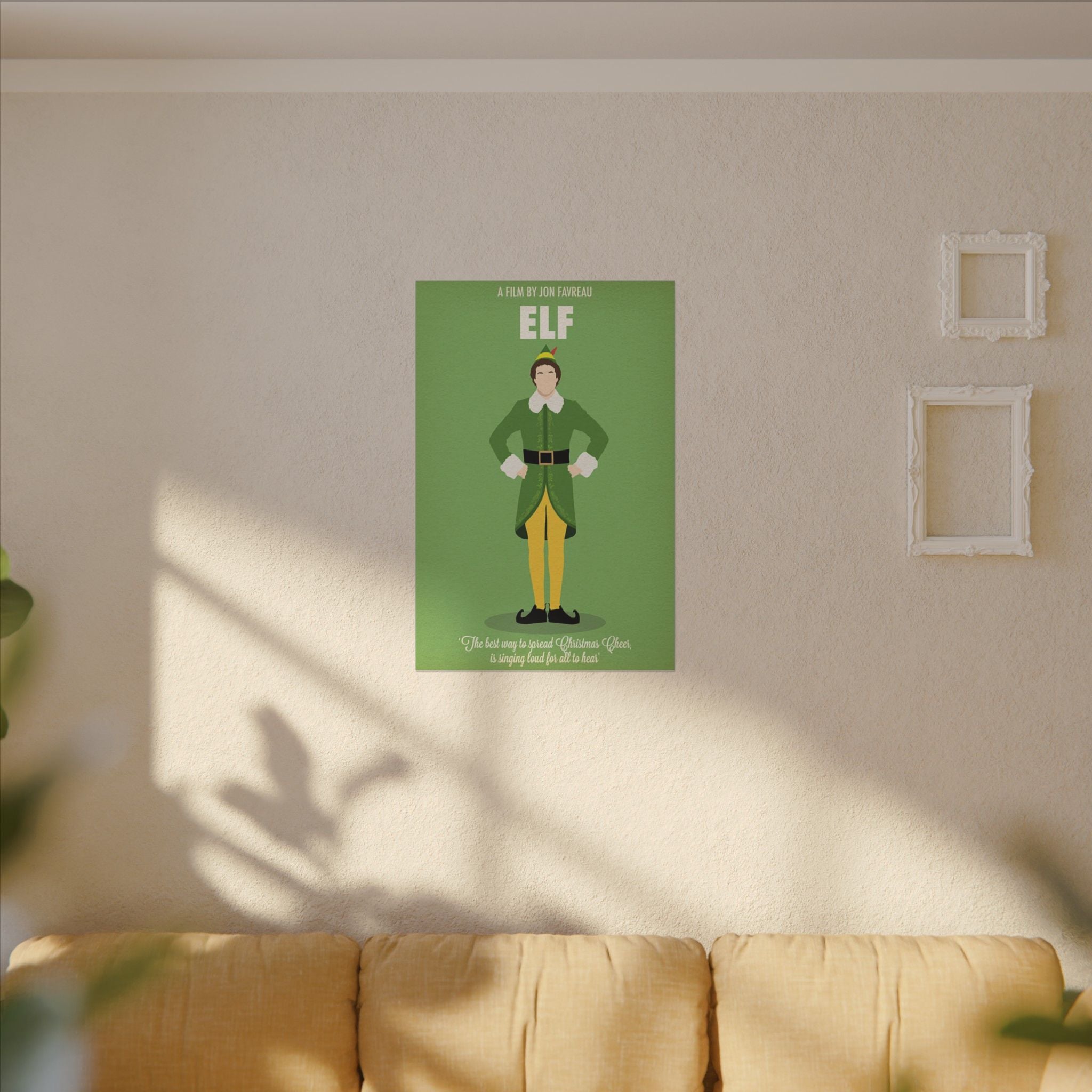 Elf Minimalist Buddy the Elf Custom Canvas Wall Print