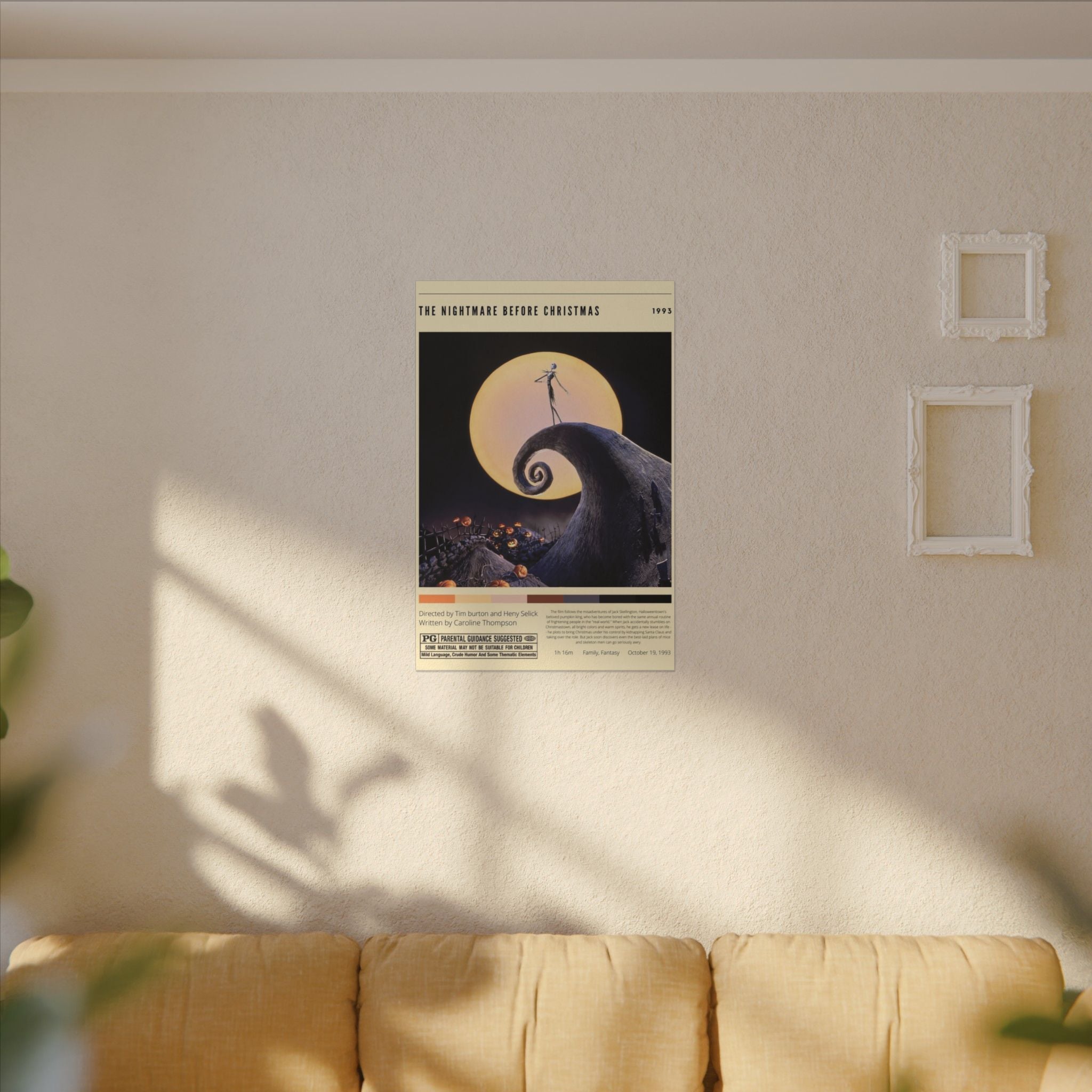 The Nightmare Before Christmas Minimalist Movie Poster Custom Canvas Wall Print