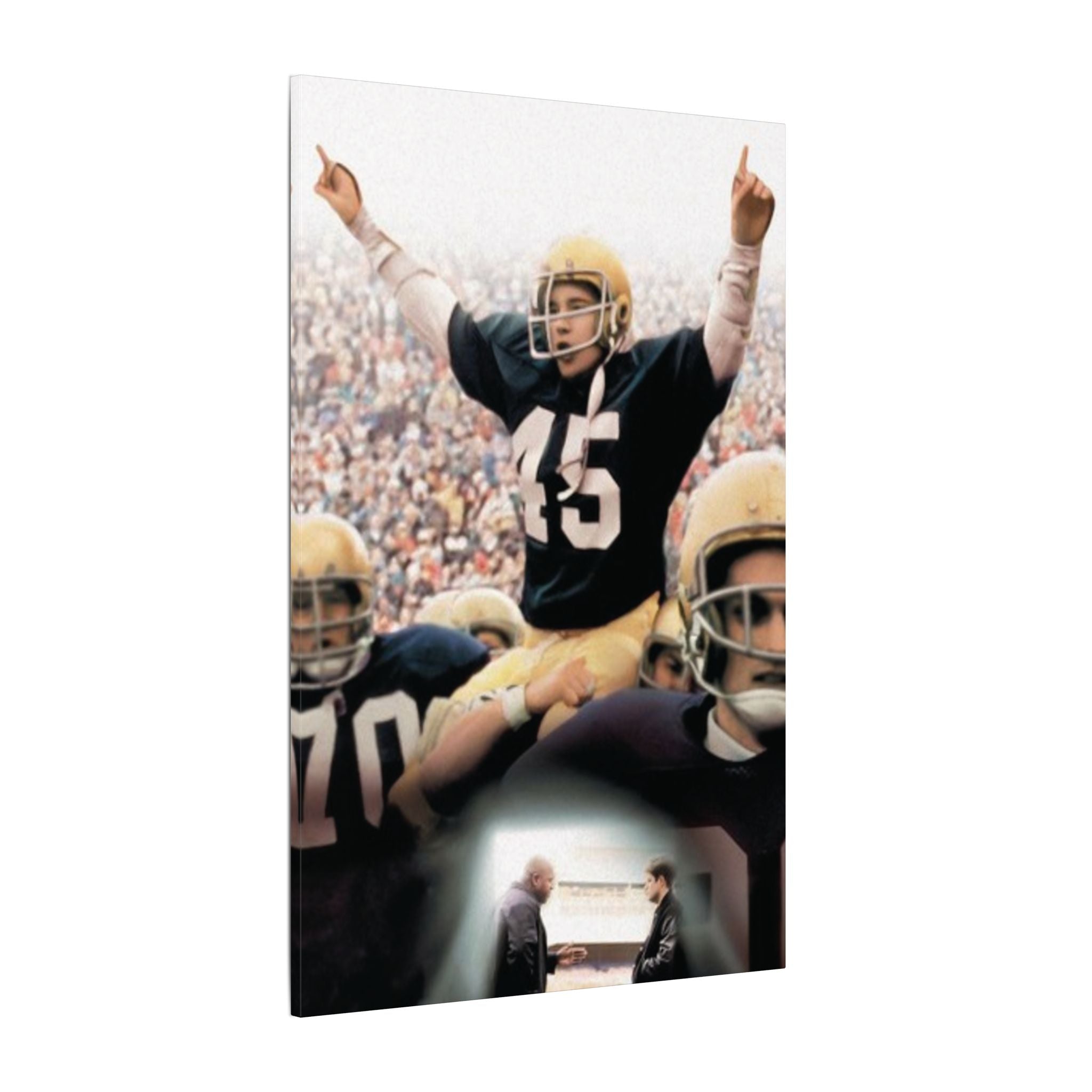 Rudy Iconic Sports Film Artwork Custom Canvas Wall Print