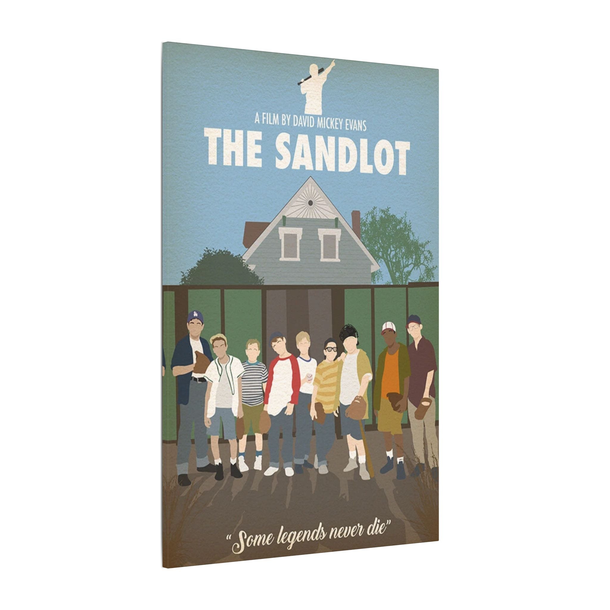 The Sandlot Illustrated Movie Poster Custom Canvas Wall Print