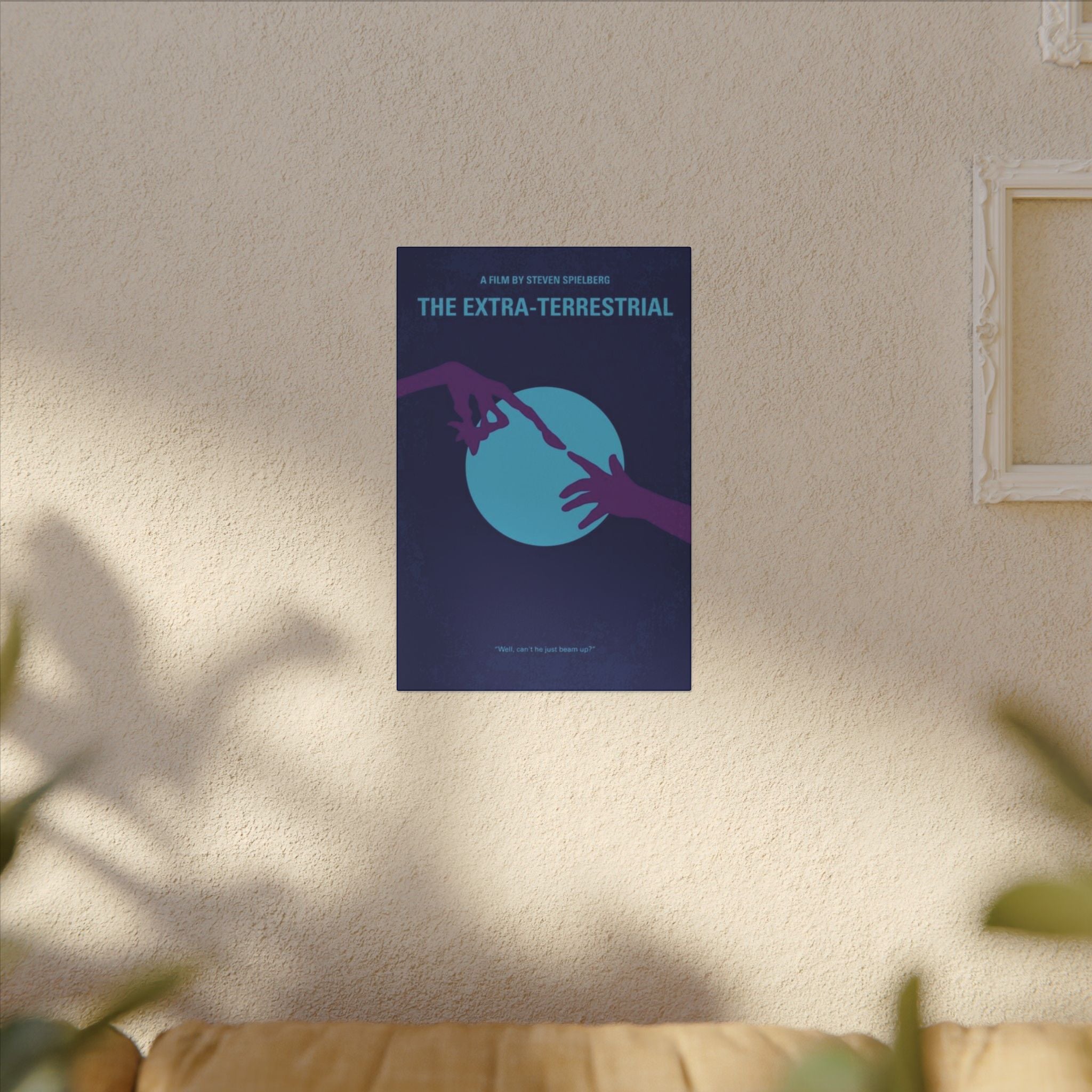 E.T. Minimalist Moon Touch Poster Custom Canvas Wall Print