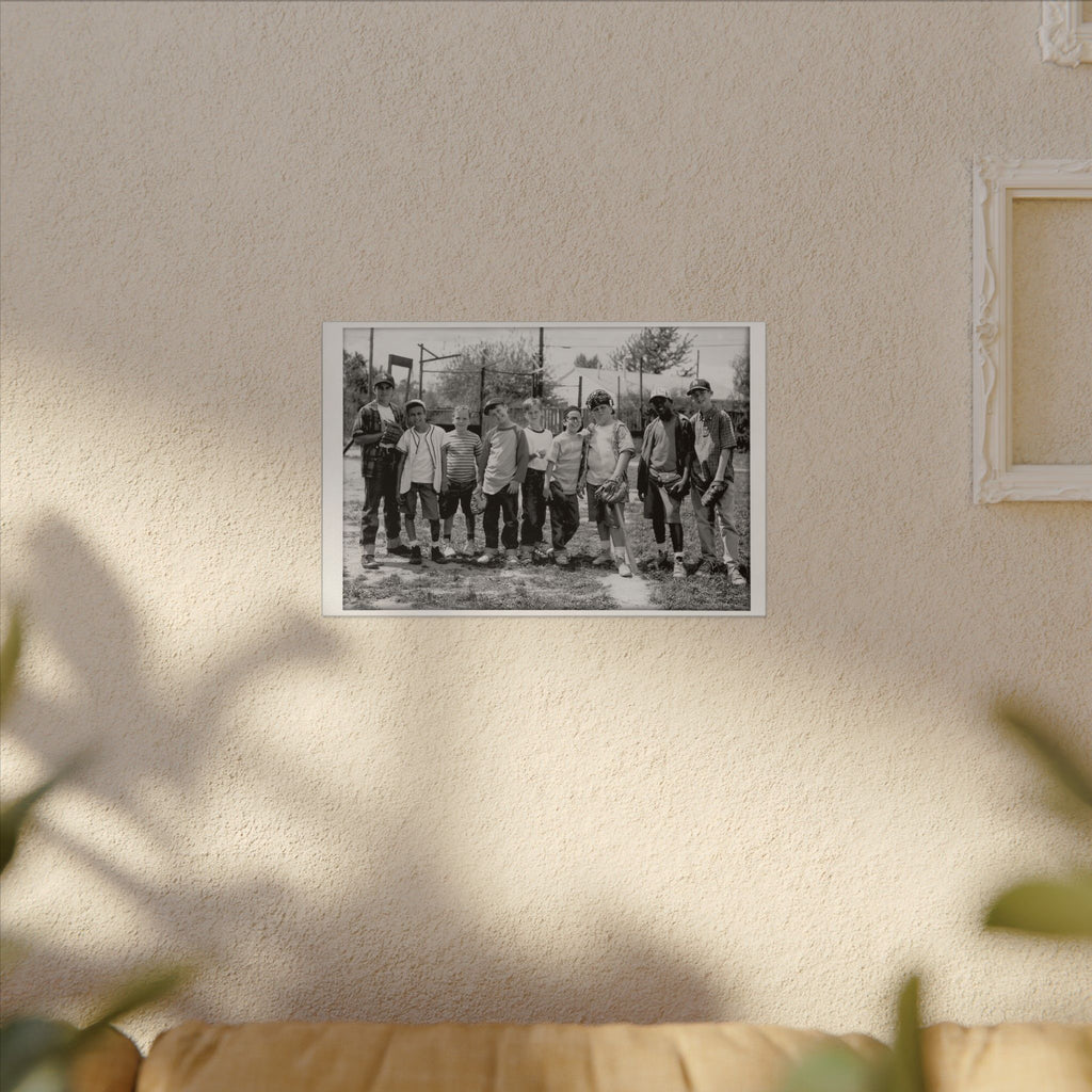 The Sandlot Black and White Team Photo Custom Canvas Wall Print