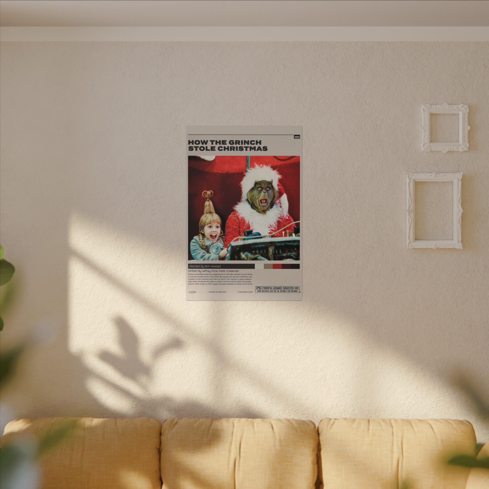 The Grinch Minimalist Movie Poster Custom Canvas Wall Print