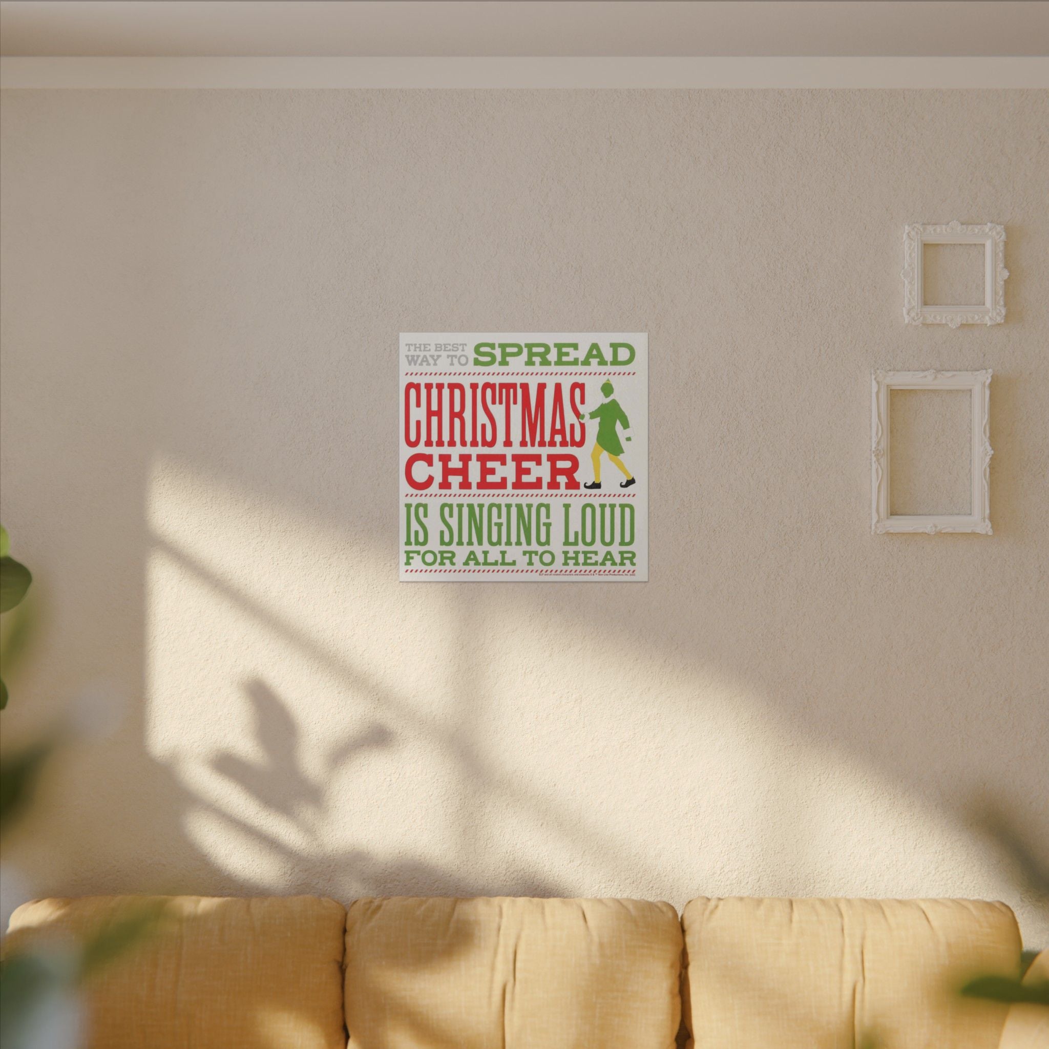 Elf Spread Christmas Cheer Custom Canvas Wall Print