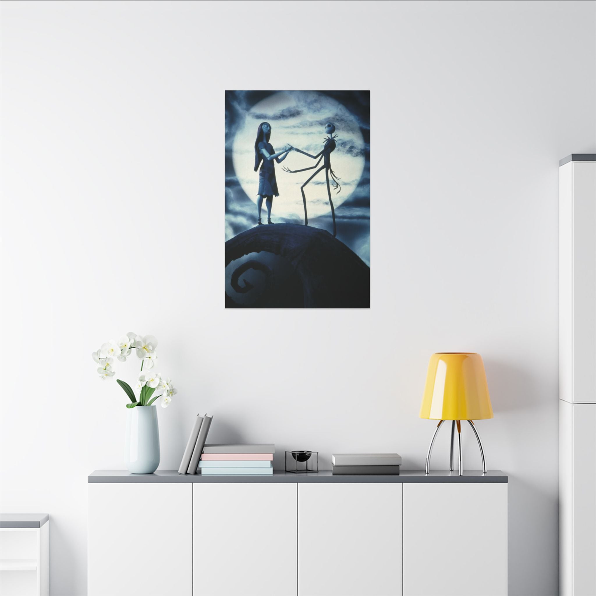The Nightmare Before Christmas Moonlit Love Custom Canvas Wall Print