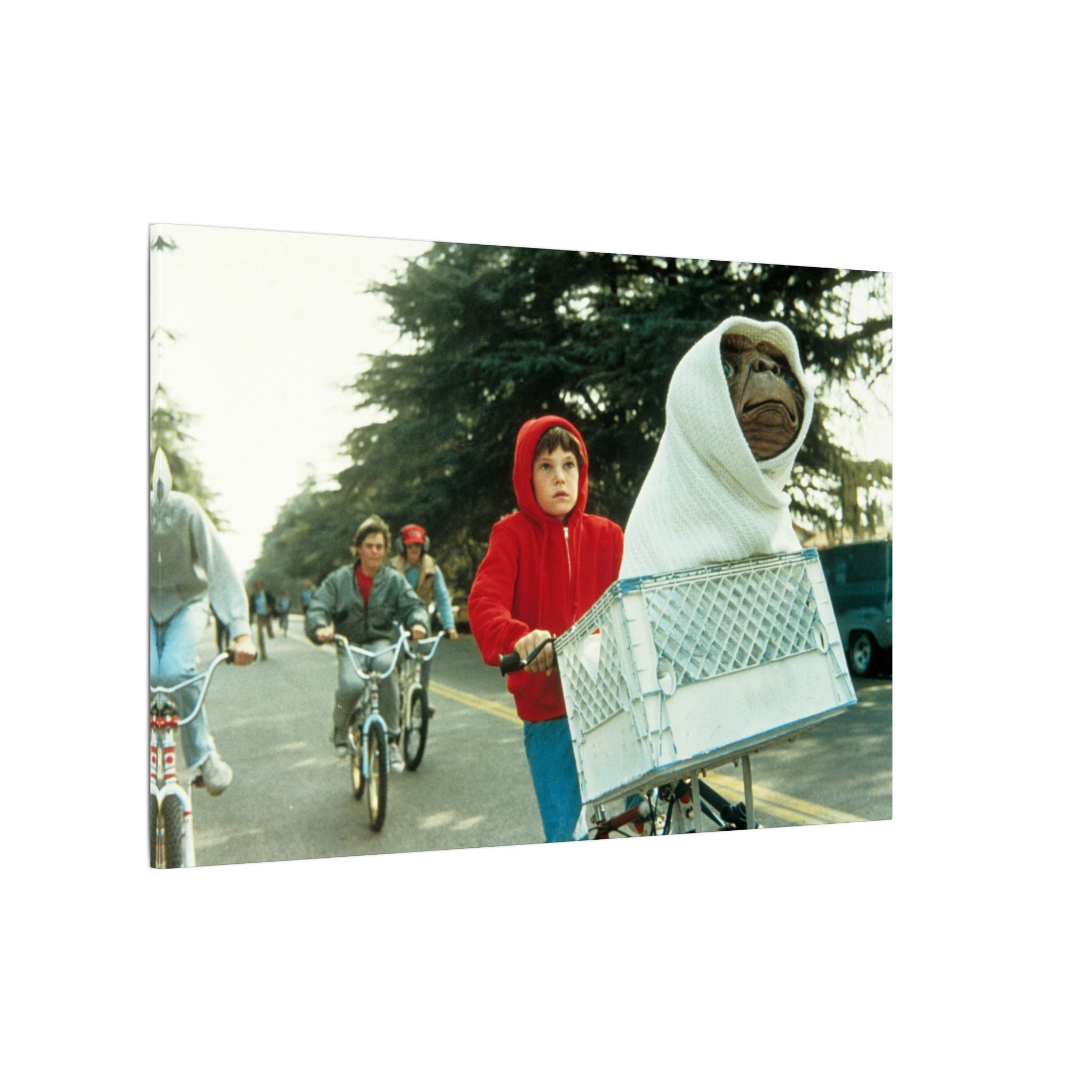 E.T. Bicycle Escape Scene Custom Canvas Wall Print