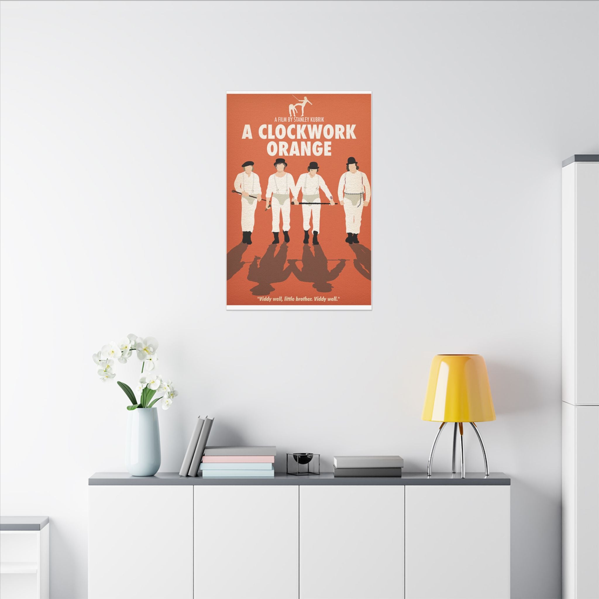 Clockwork Orange Droogs Minimalist Canvas Wall Print