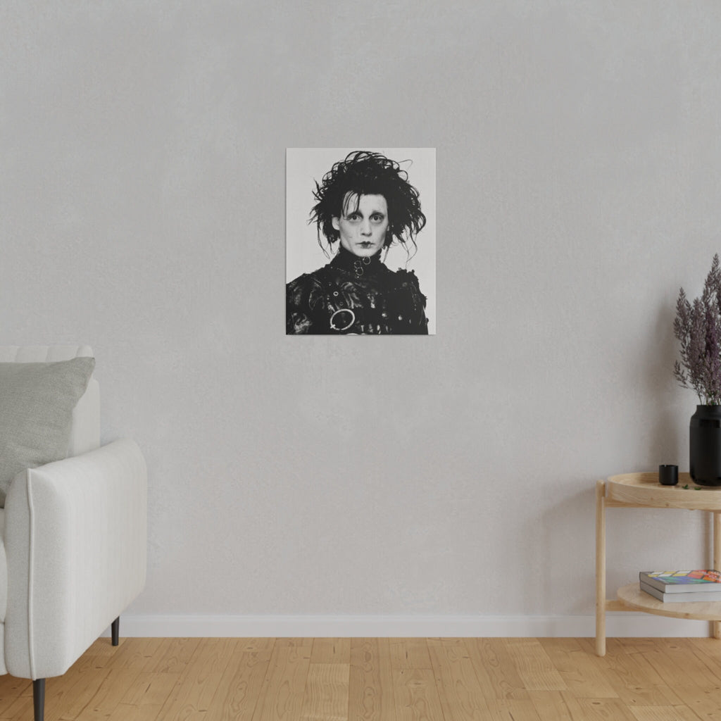 Edward Scissorhands B/W Photo Custom Canvas Wall Print