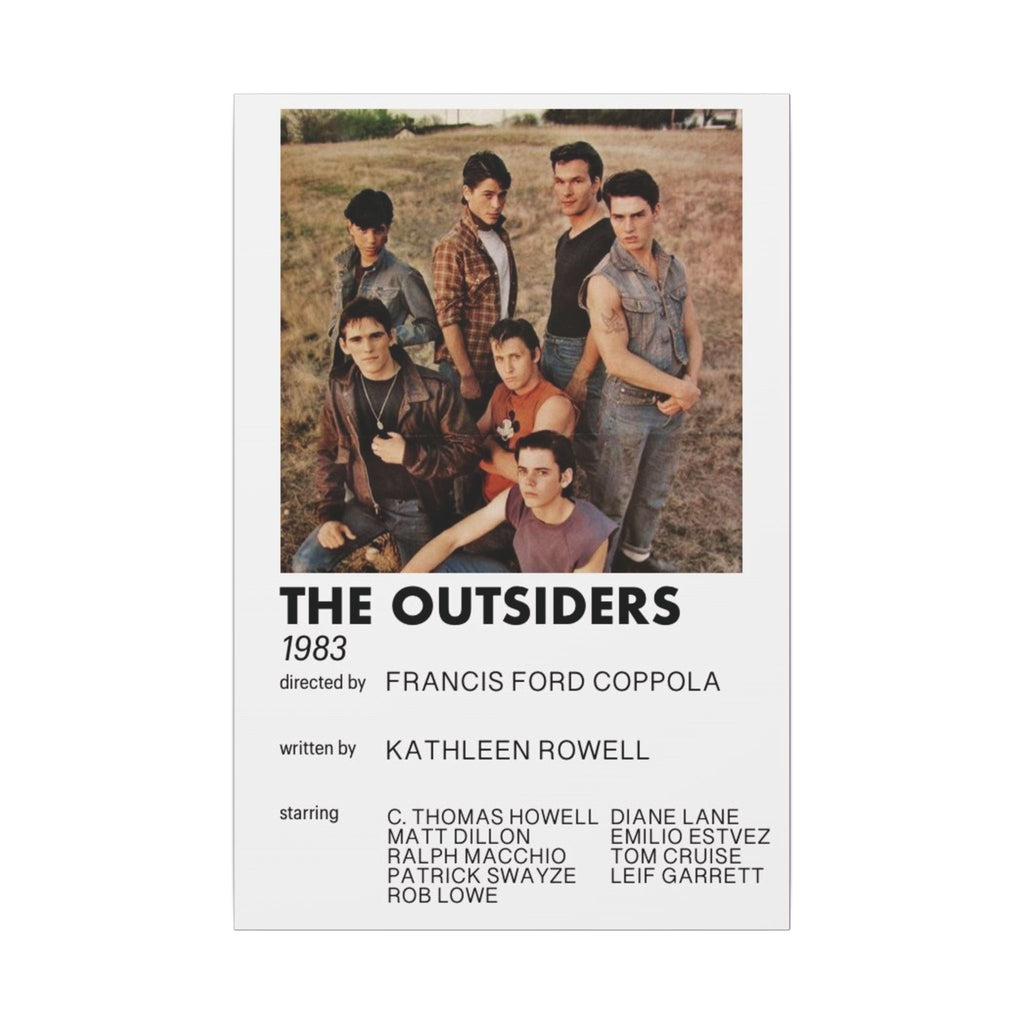 The Outsiders 1983 Minimalist Movie Poster Style Canvas Wall Print