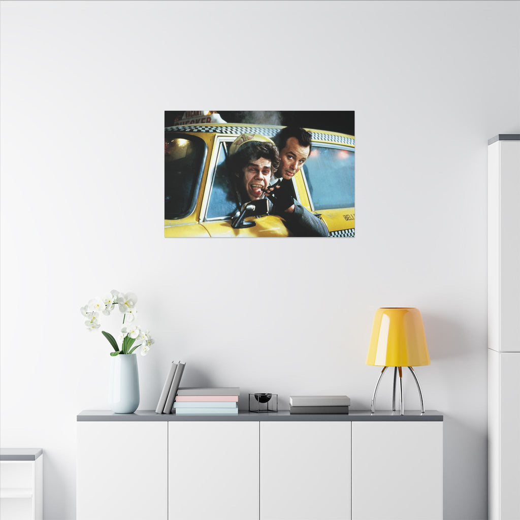 Scrooged Taxi Scene Custom Canvas Wall Print