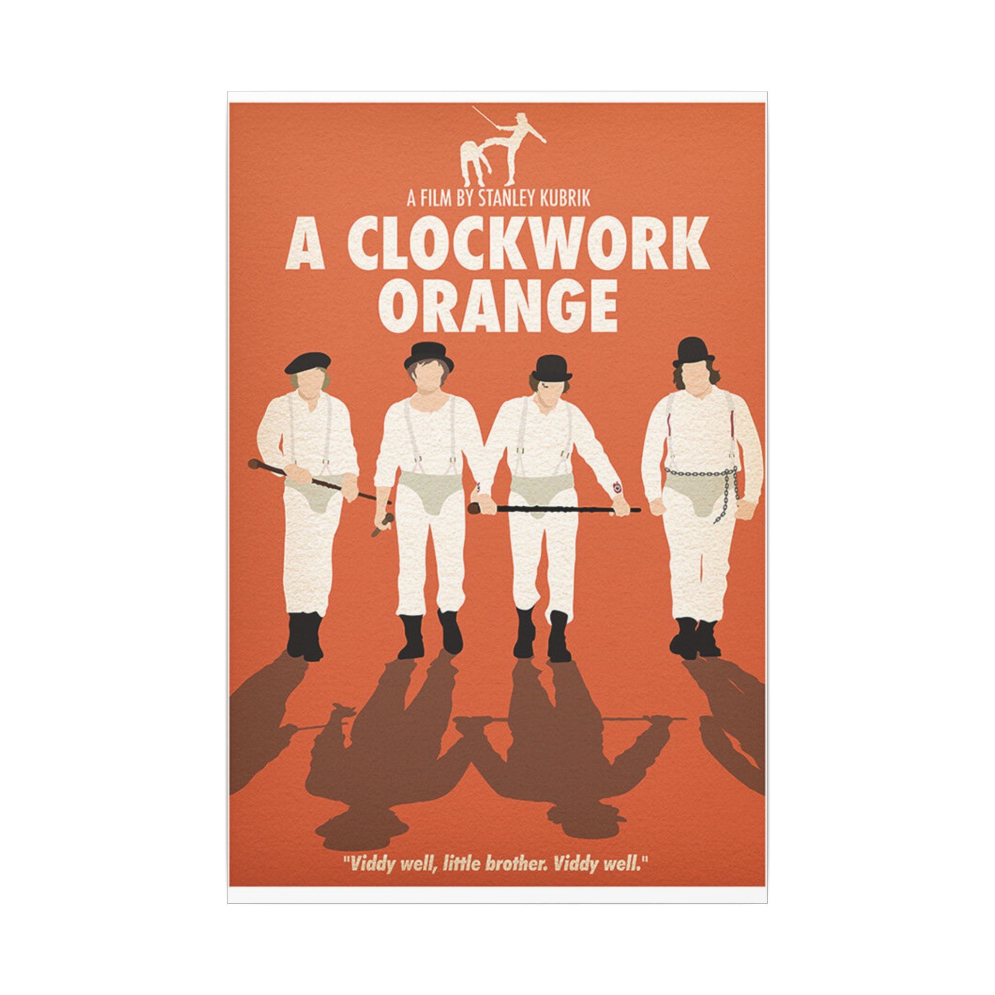 Clockwork Orange Droogs Minimalist Canvas Wall Print