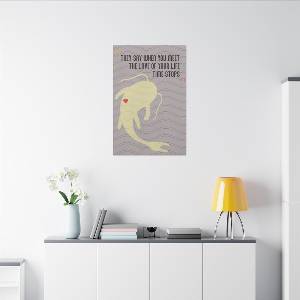 Big Fish Love Quote Minimalist Poster Custom Canvas Wall Print