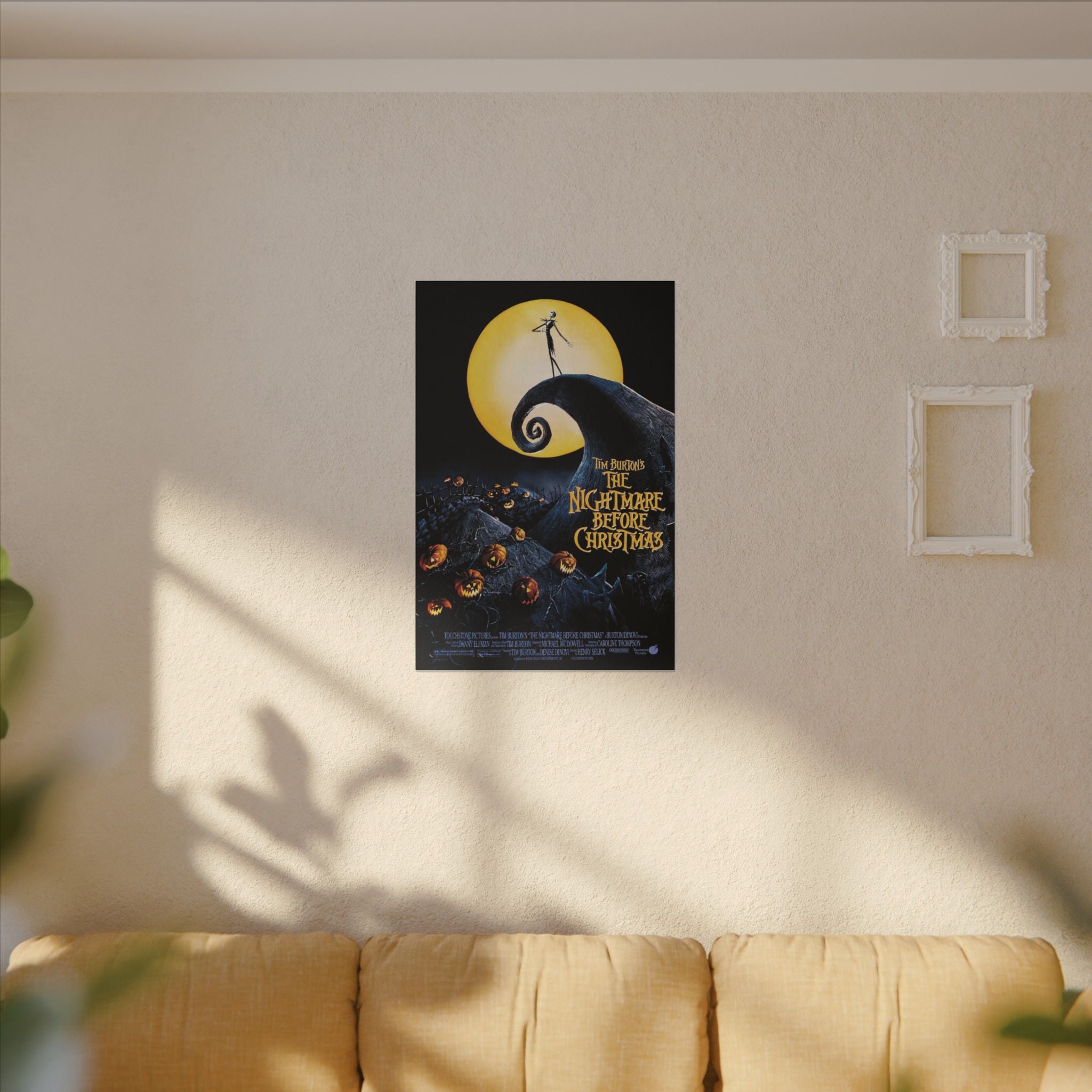 The Nightmare Before Christmas Original Movie Poster Custom Canvas Wall Print