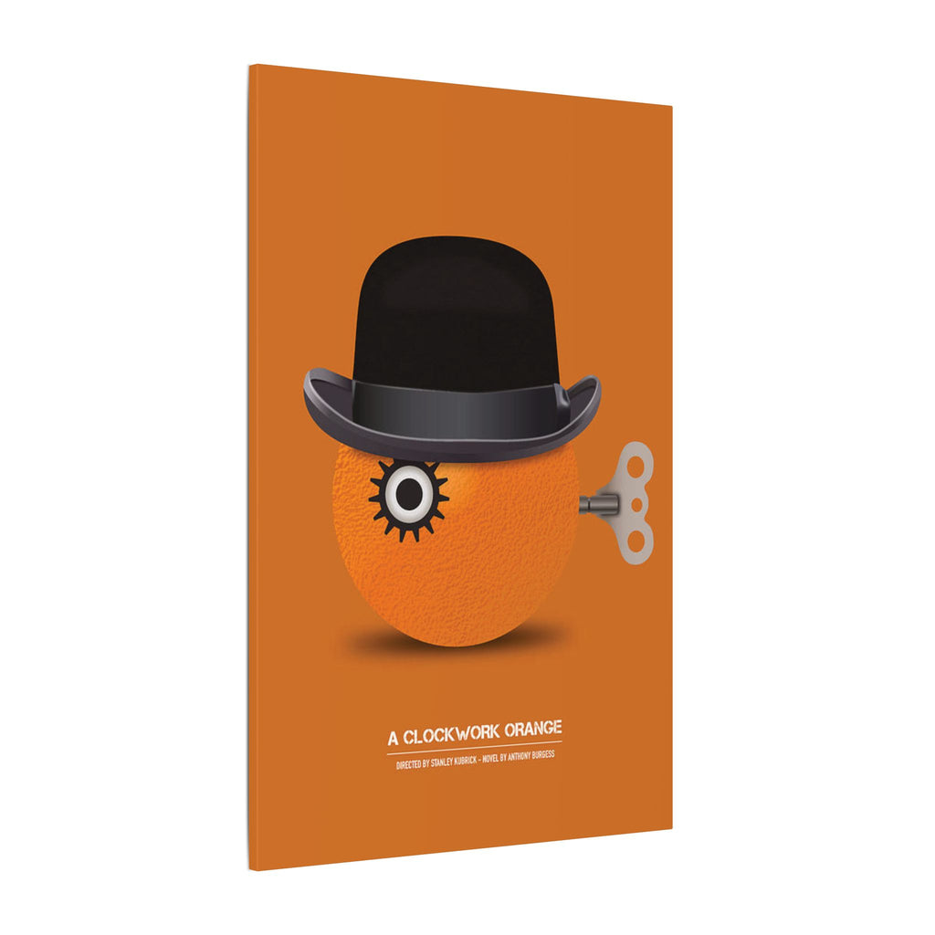 Clockwork Orange Minimalist Orange Character Canvas Wall Print