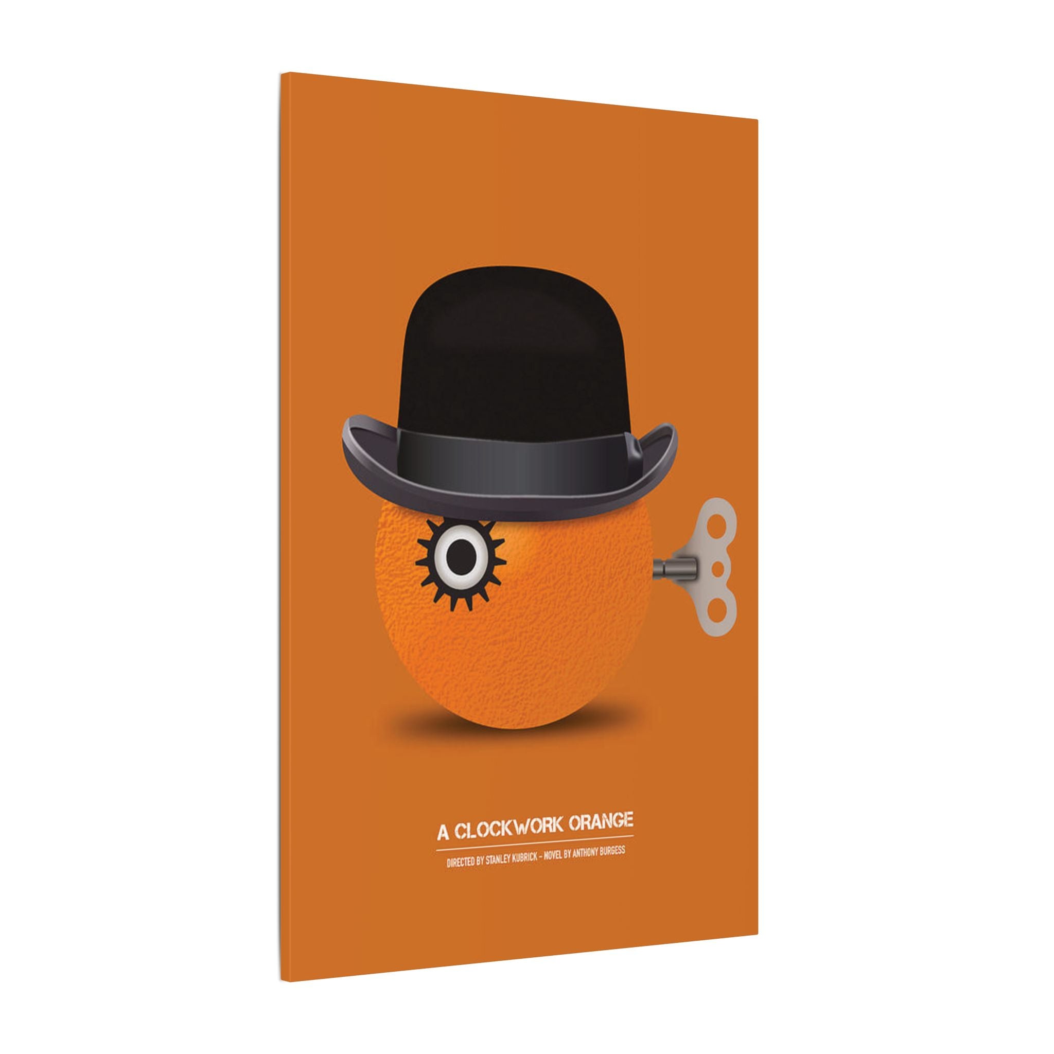 Clockwork Orange Minimalist Orange Character Canvas Wall Print