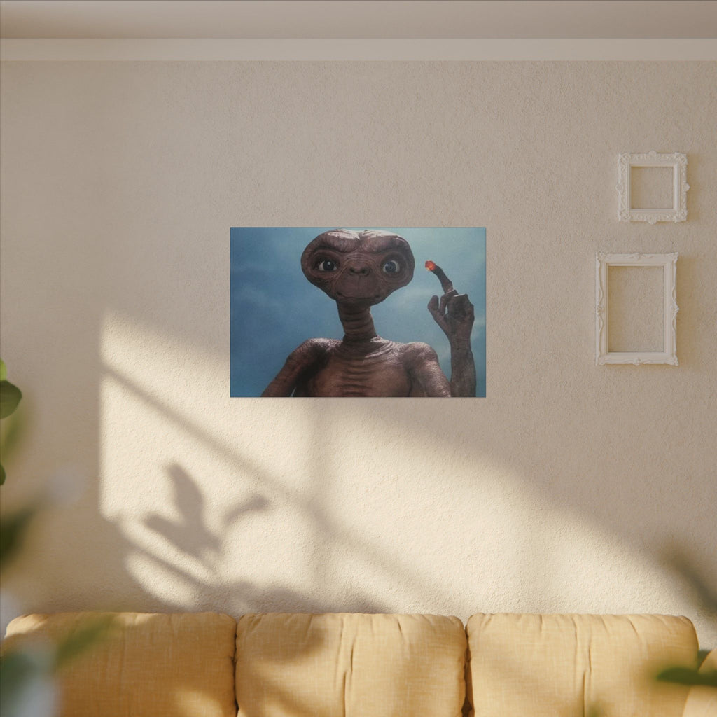 ET Glowing Finger Close Up Custom Canvas Wall Print