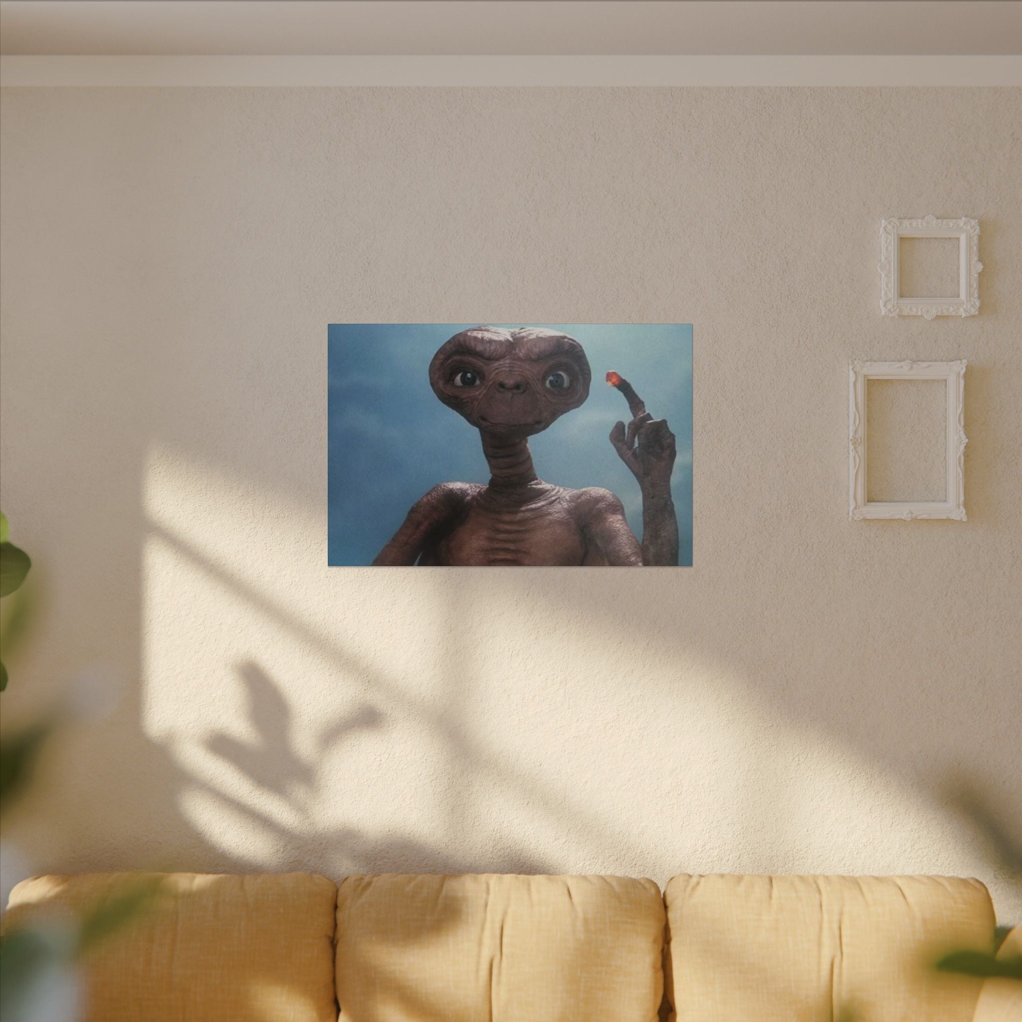 ET Glowing Finger Close Up Custom Canvas Wall Print