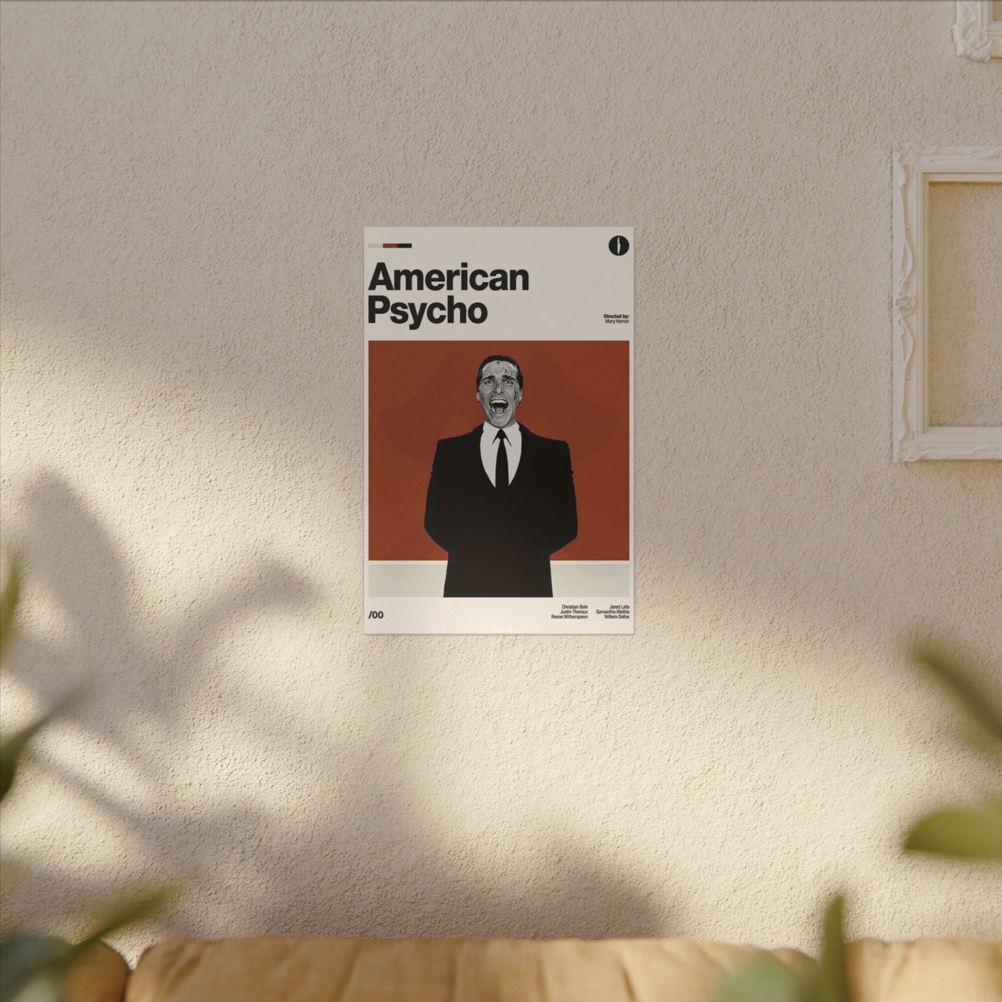 American Psycho Minimalist Poster Custom Canvas Wall Print