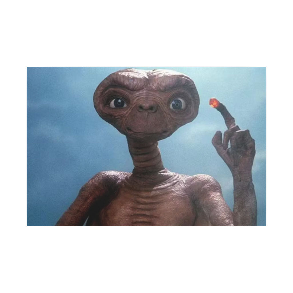 ET Glowing Finger Close Up Custom Canvas Wall Print