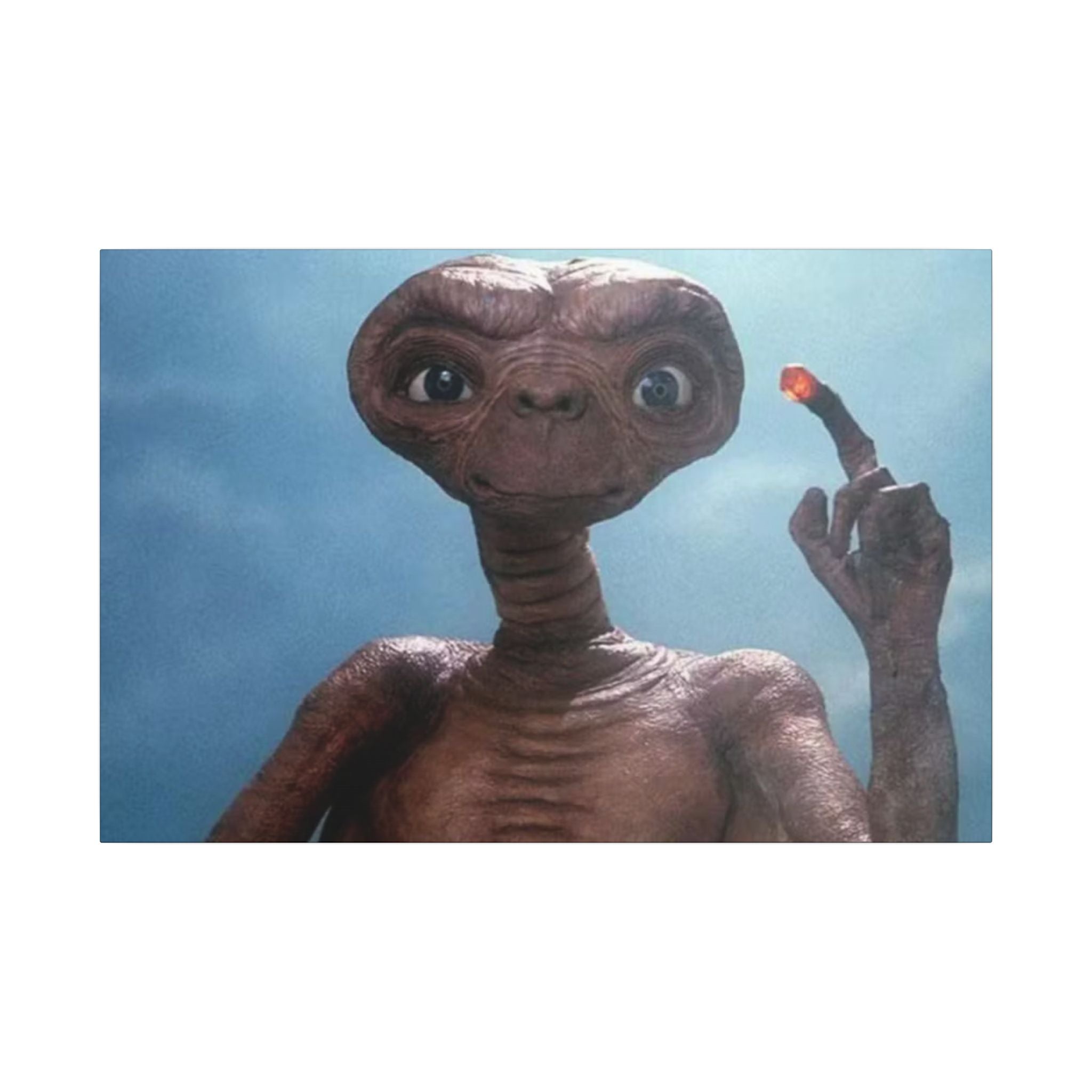 ET Glowing Finger Close Up Custom Canvas Wall Print