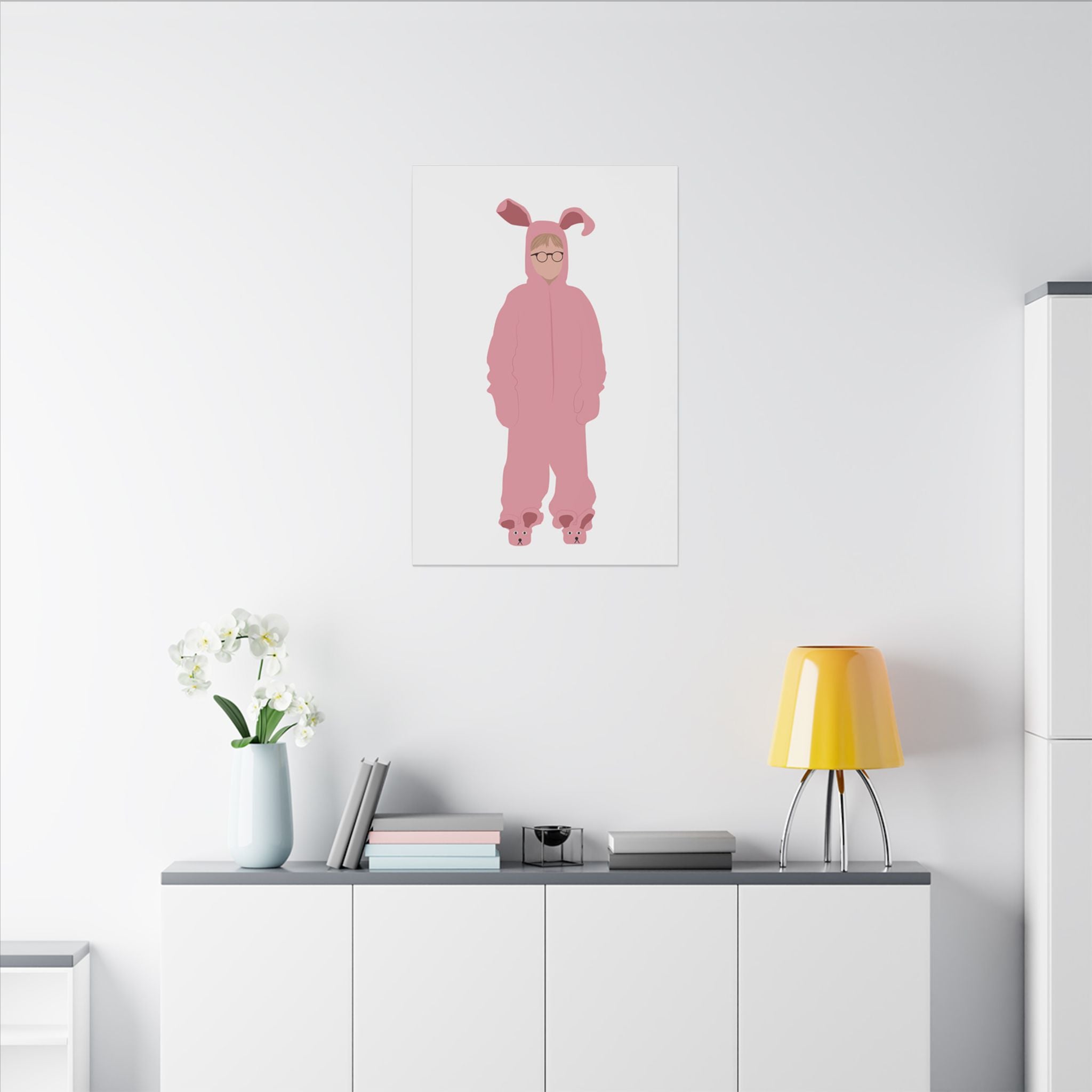 A Christmas Story Pink Bunny Suit Custom Canvas Wall Print