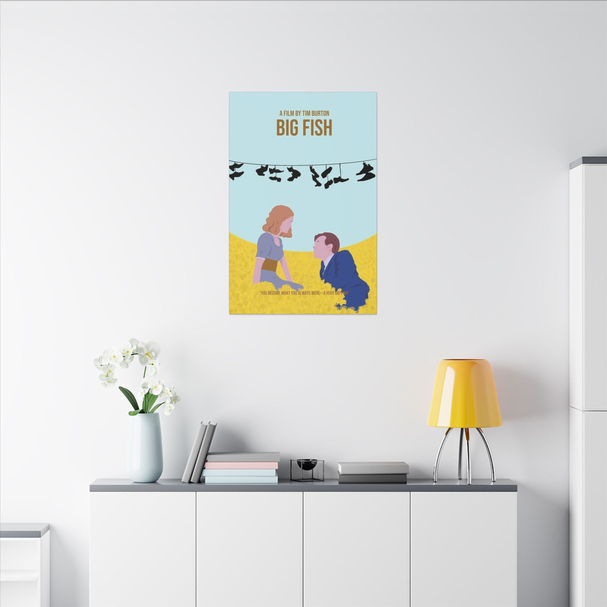 Big Fish Tim Burton Minimal Art Custom Canvas Wall Print