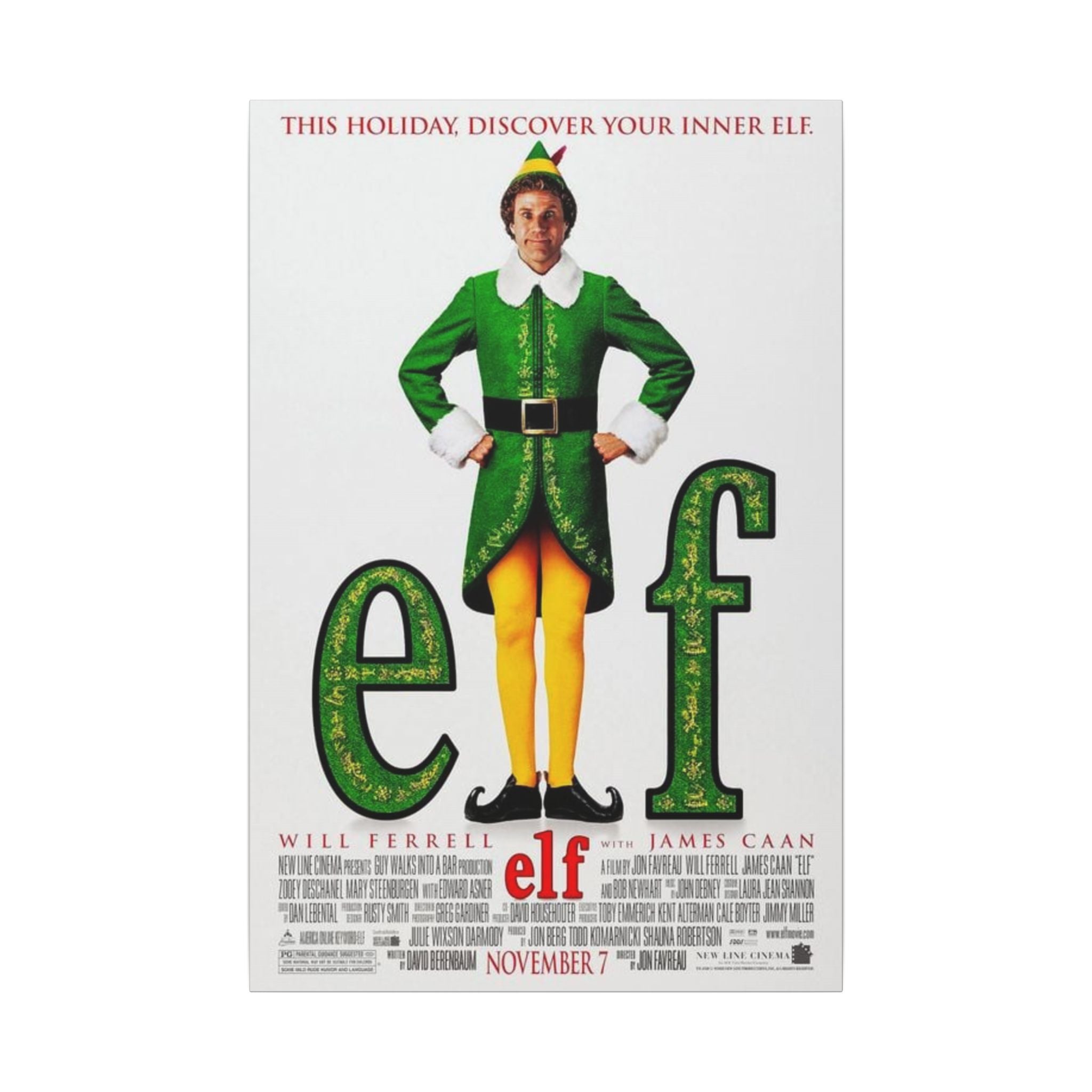 Elf Movie Poster Custom Canvas Wall Print