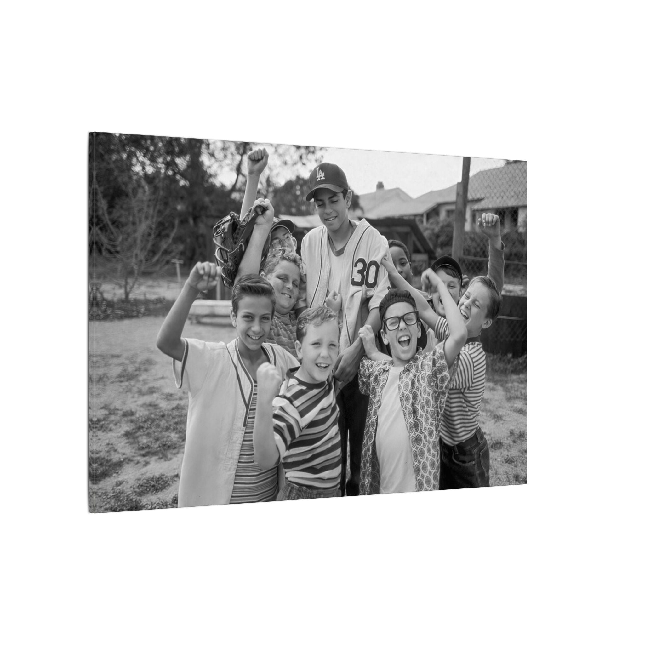 The Sandlot Black and White Celebration Custom Canvas Wall Print