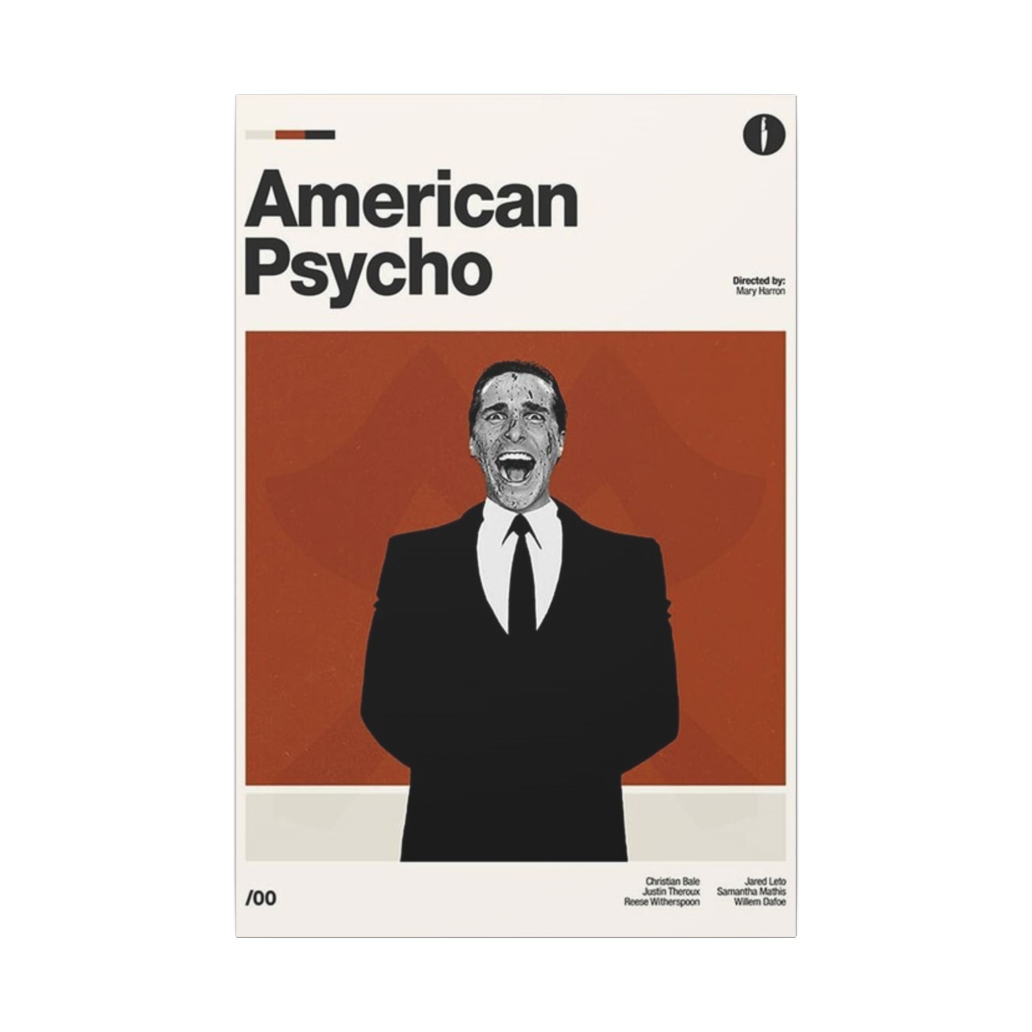 American Psycho Minimalist Poster Custom Canvas Wall Print