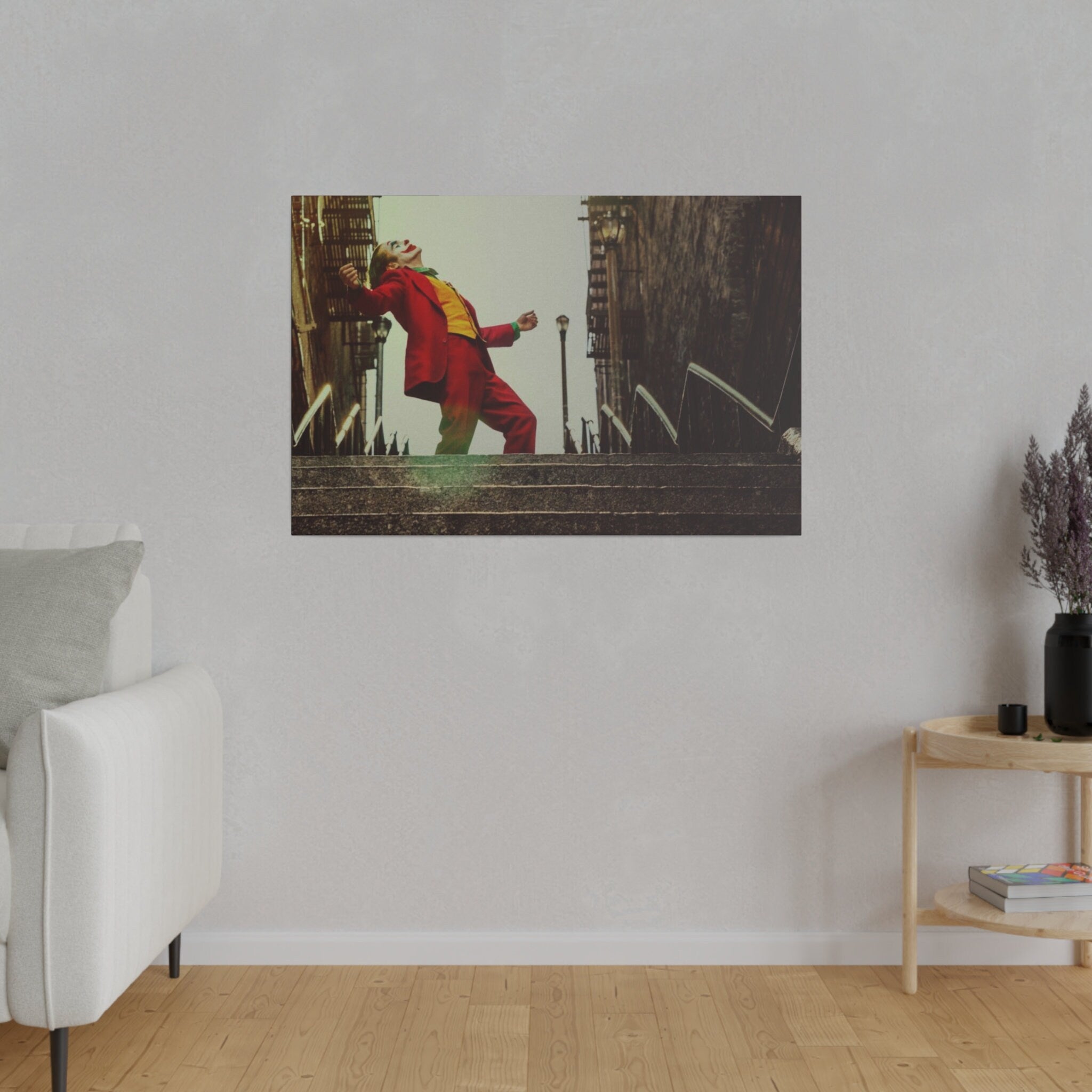Joker Stairs Scene Custom Canvas Wall Print