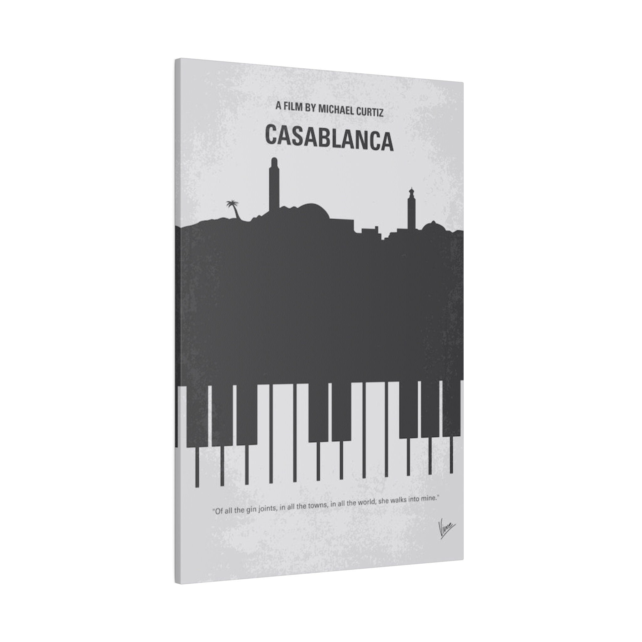 Casablanca Alternate Movie Poster Custom Canvas Wall Print