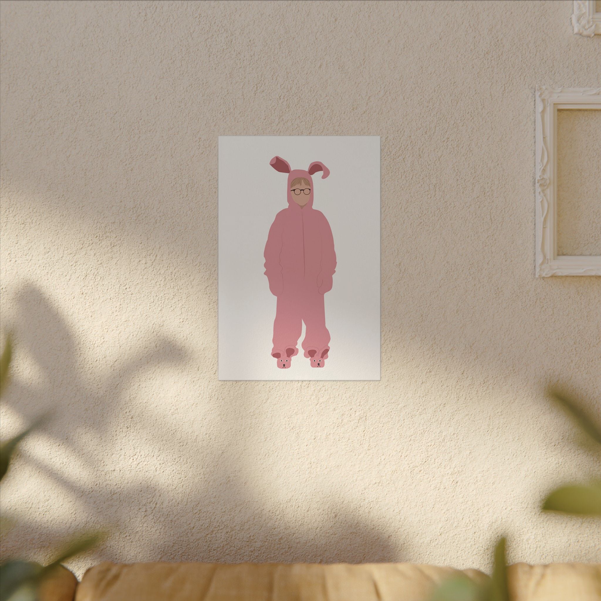 A Christmas Story Pink Bunny Suit Custom Canvas Wall Print