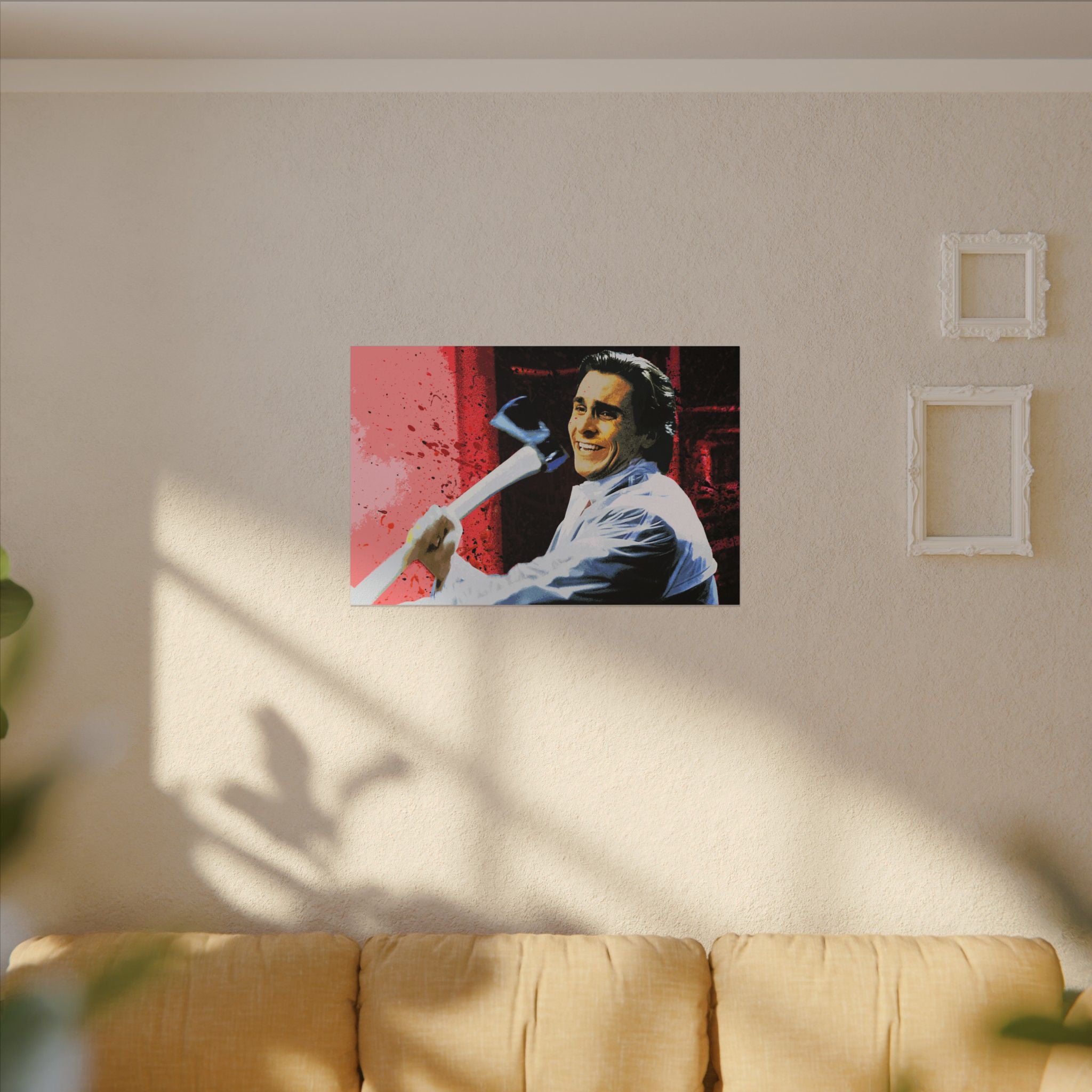 American Psycho Color Pop Kill Scene Custom Canvas Wall Print