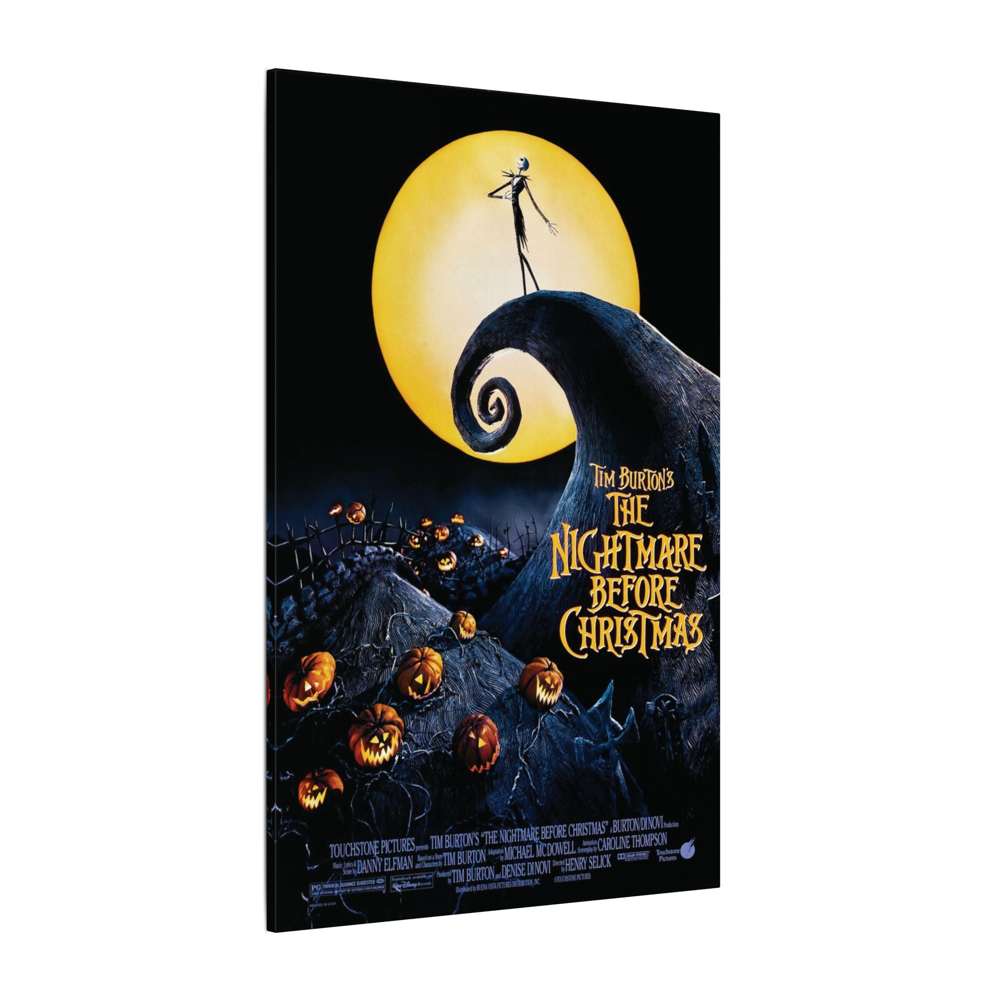 The Nightmare Before Christmas Original Movie Poster Custom Canvas Wall Print