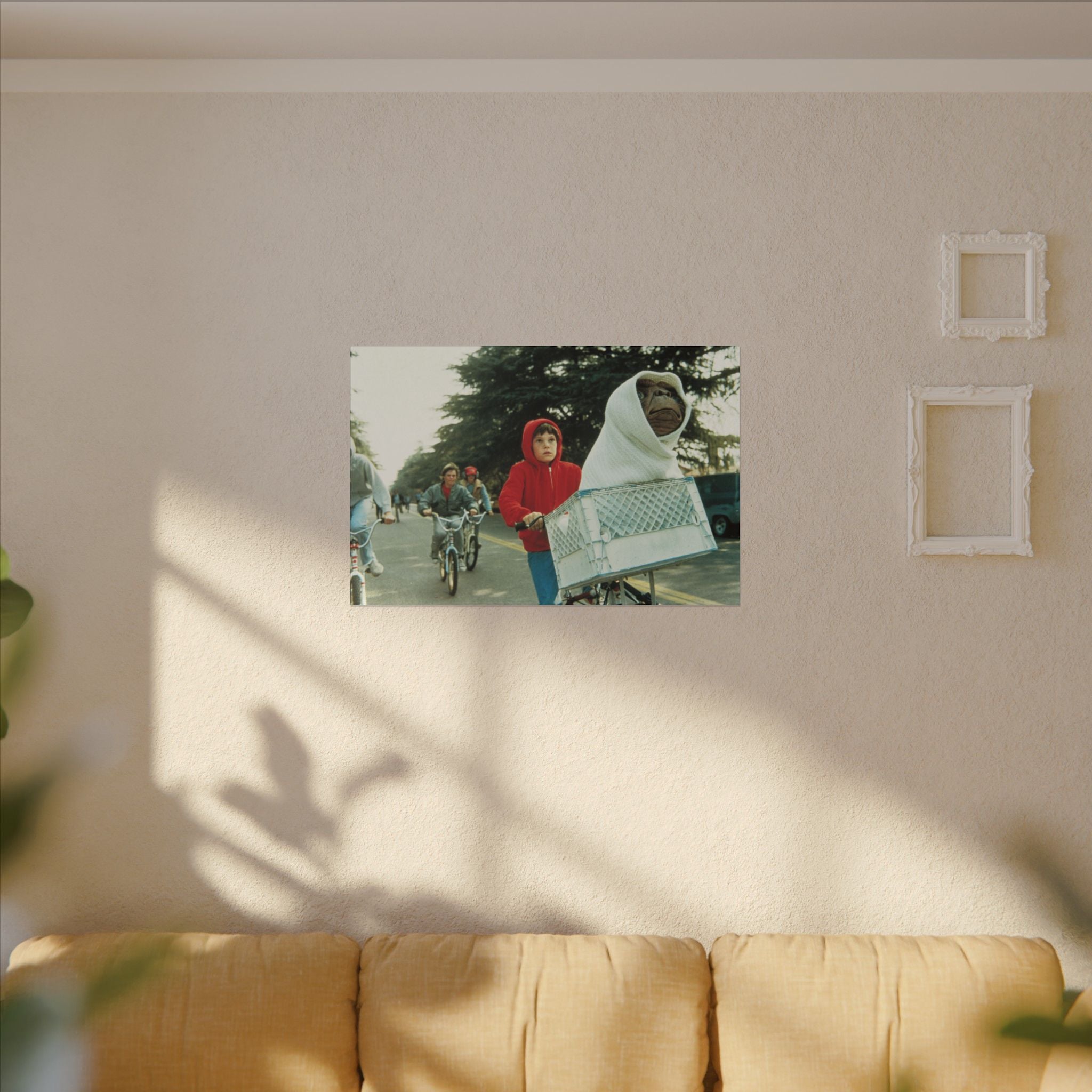 E.T. Bicycle Escape Scene Custom Canvas Wall Print