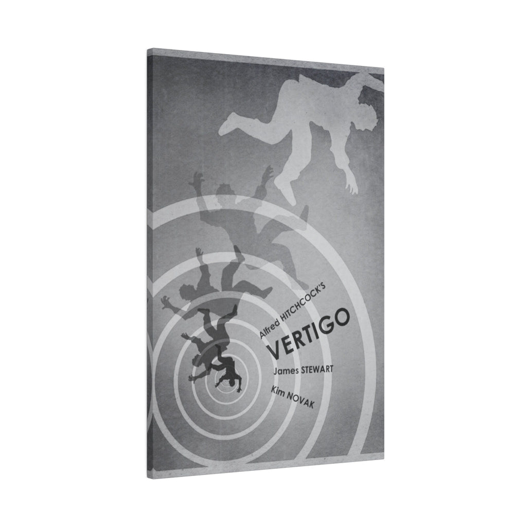 Alfred Hitchcock's Vertigo B/W Movie Poster Custom Canvas Wall Print