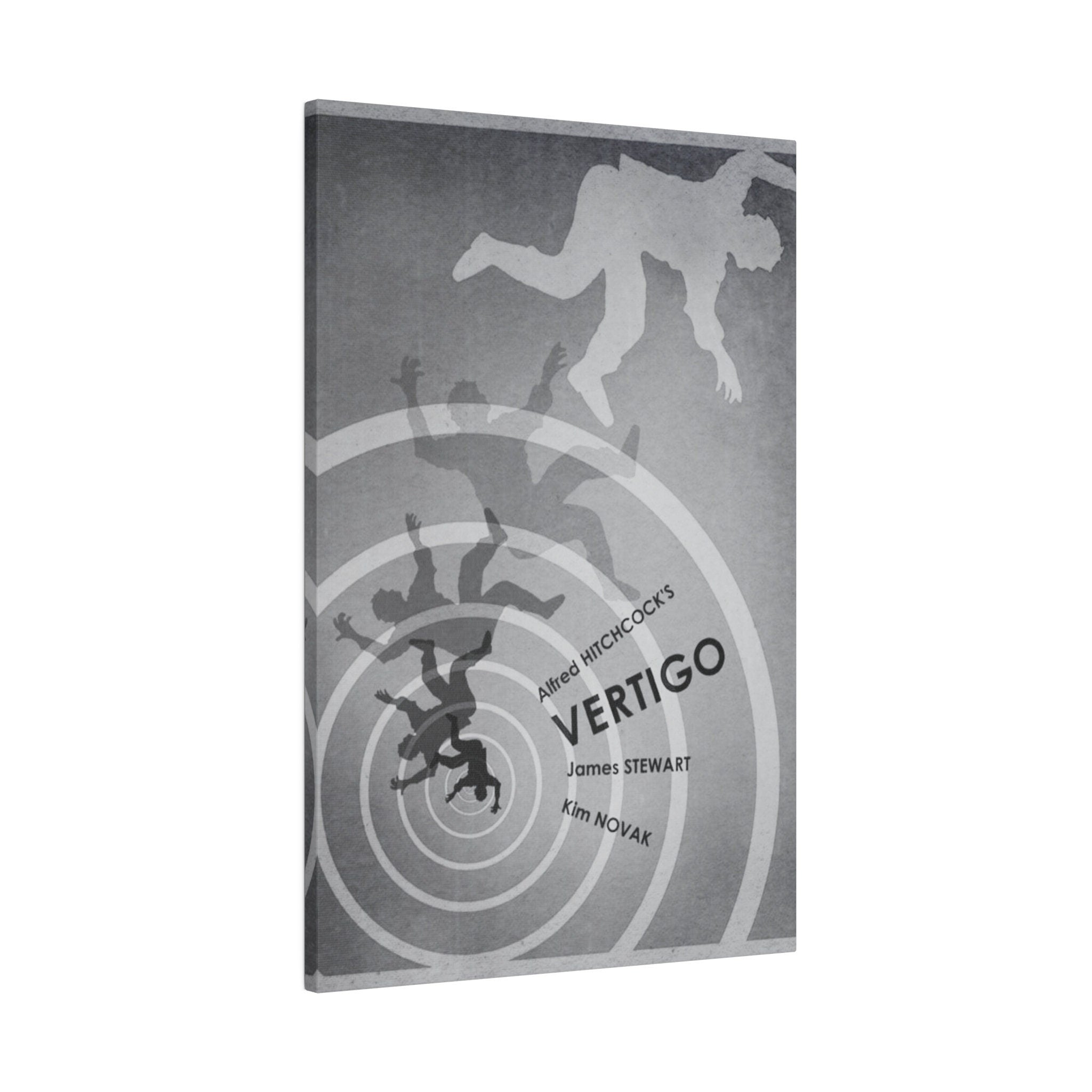 Alfred Hitchcock's Vertigo B/W Movie Poster Custom Canvas Wall Print