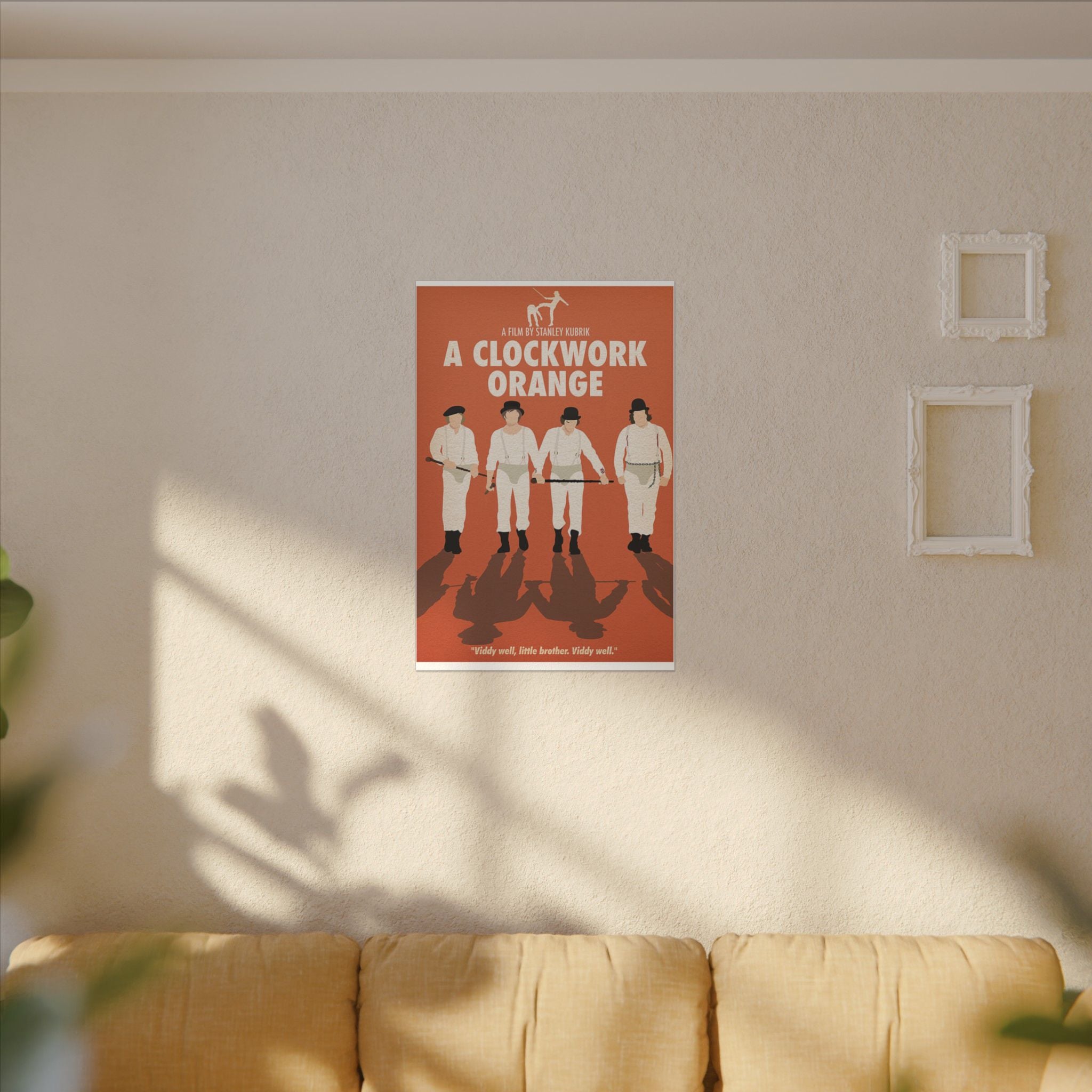 Clockwork Orange Droogs Minimalist Canvas Wall Print