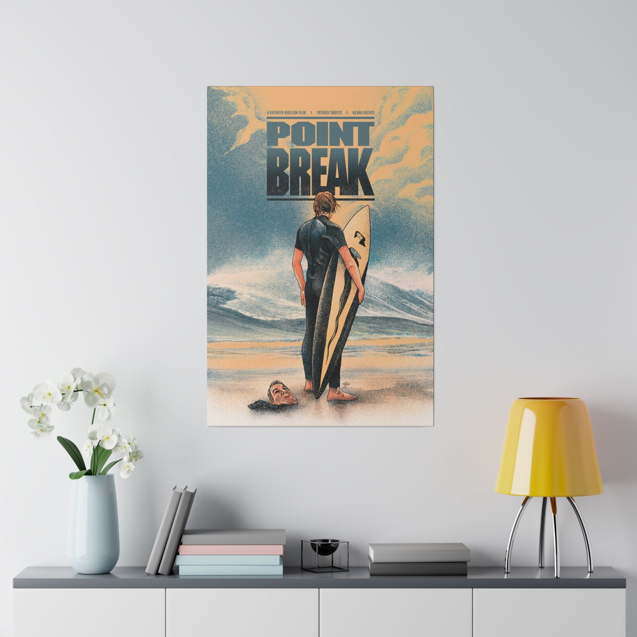 Point Break Bodhi Wave Custom Canvas Wall Print