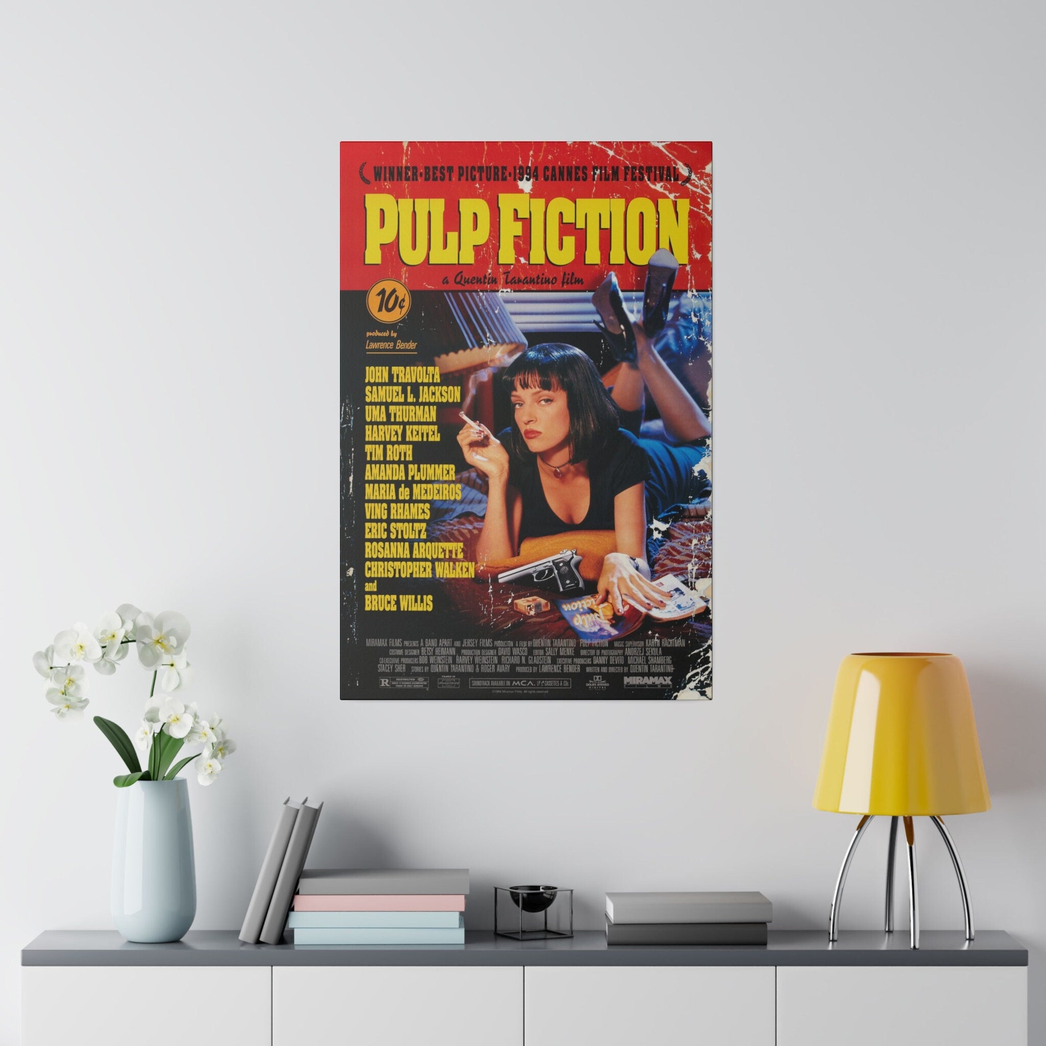 Pulp Fiction Movie Poster Custom Canvas Wall Print
